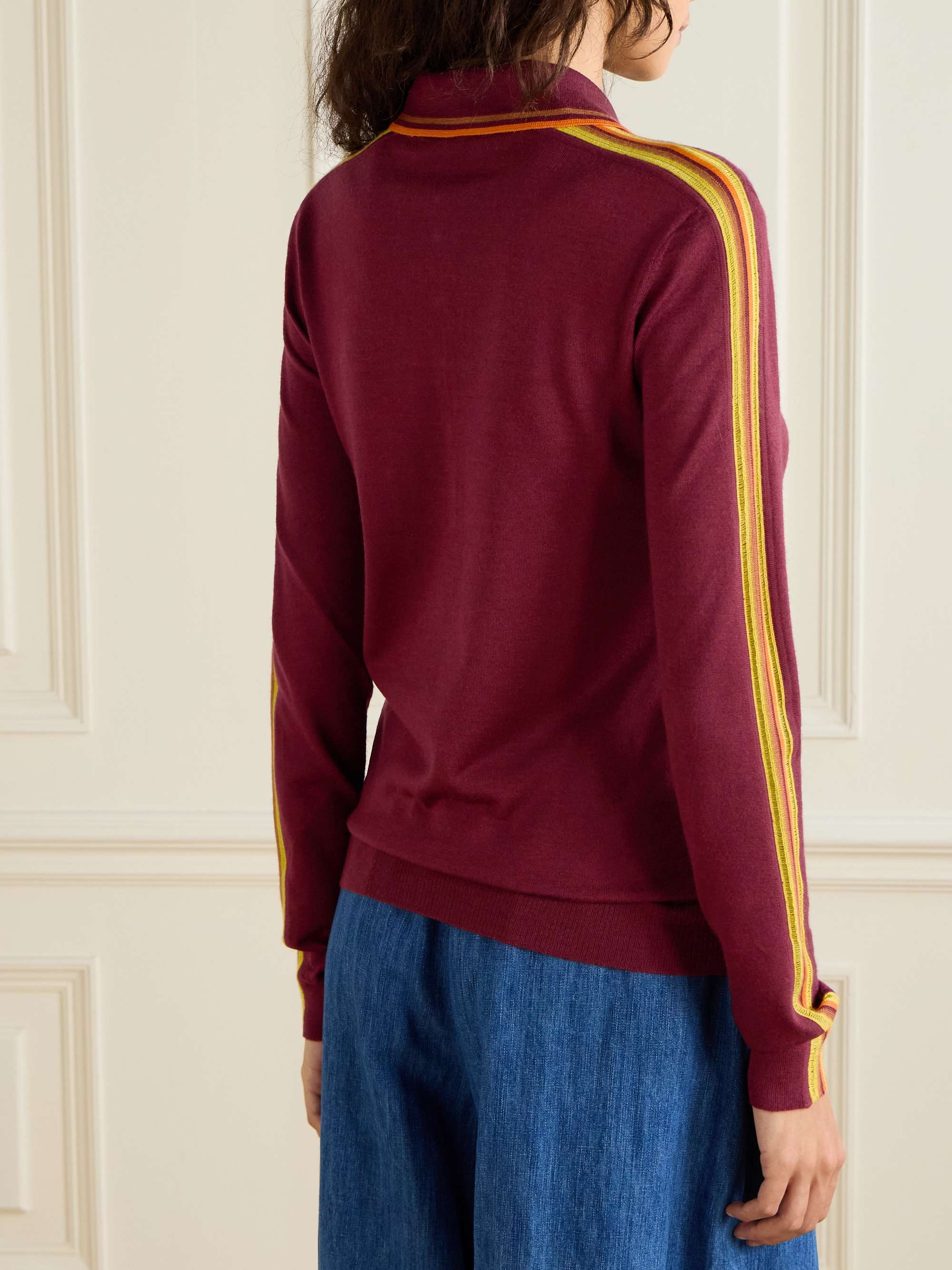 Zorya cashmere and silk-blend polo top view