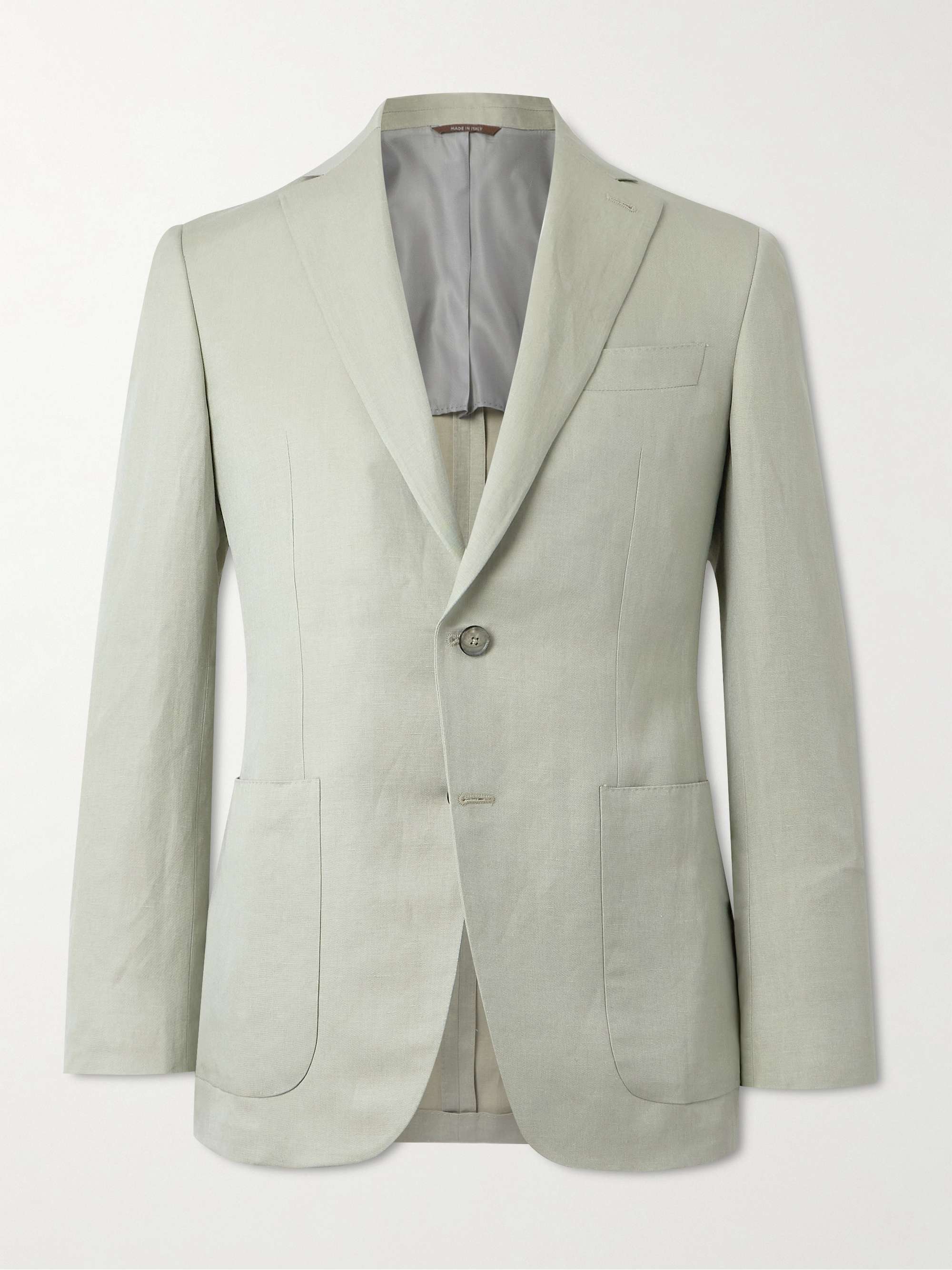 Kei Unstructured Linen and Silk-Blend Blazer view