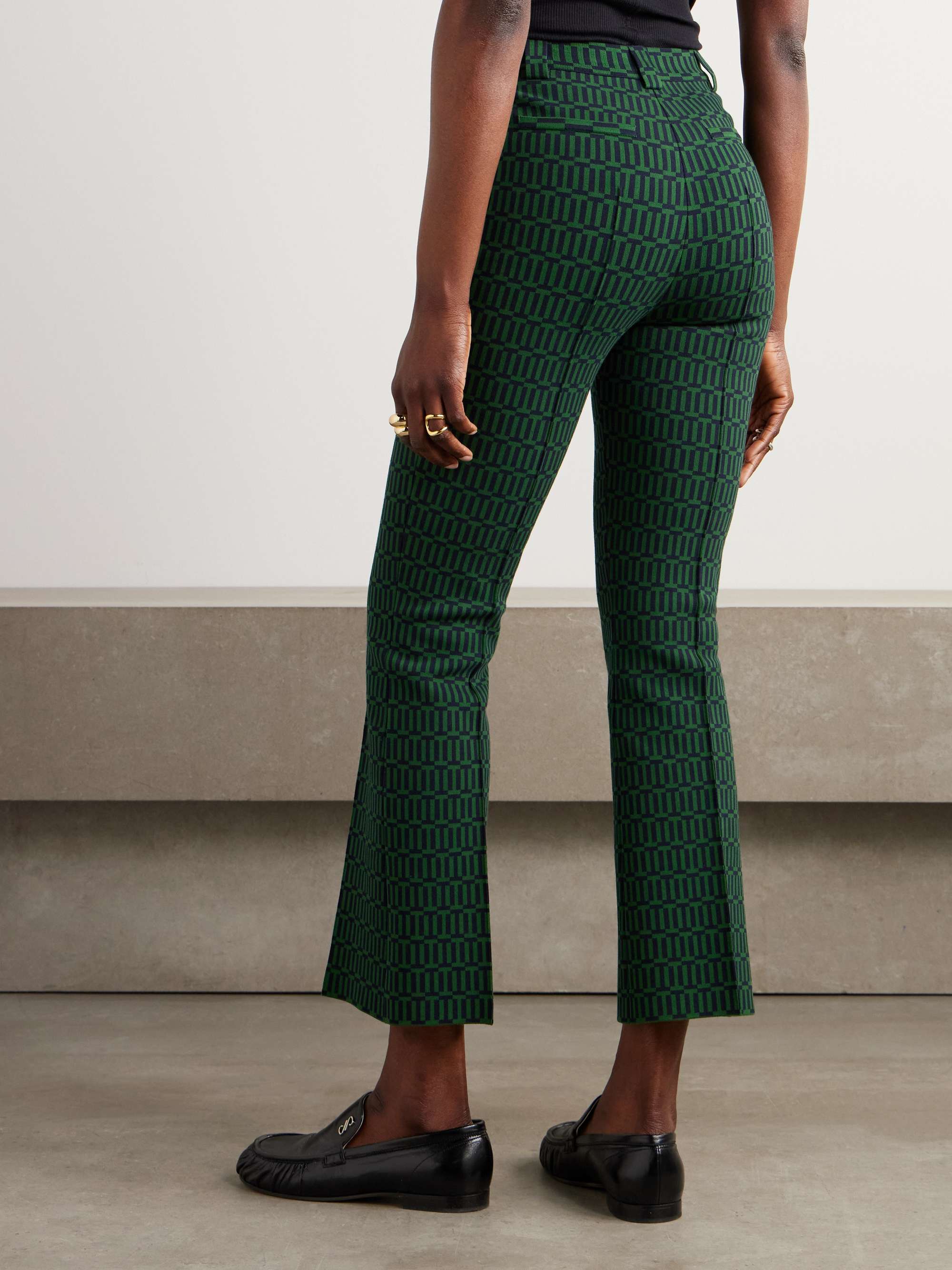 Charlie cotton-blend jacquard slim-leg pants view
