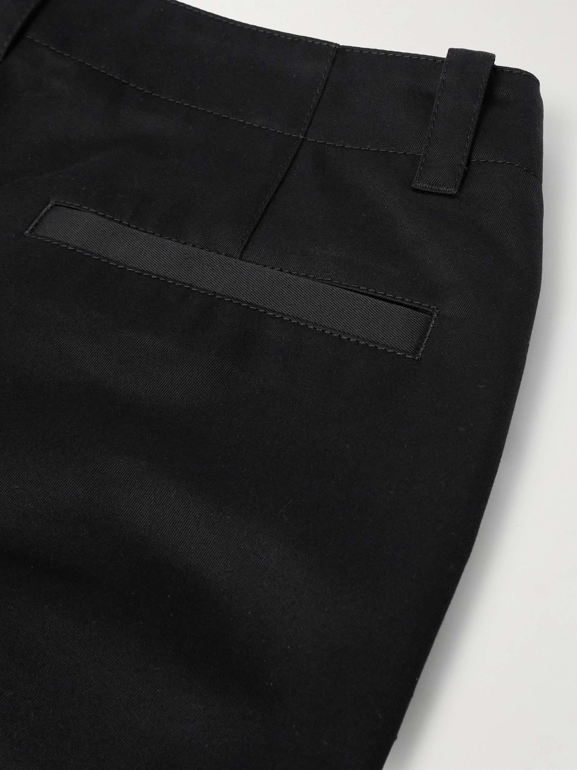 Straight-Leg Embellished Cotton-Gabardine Trousers view