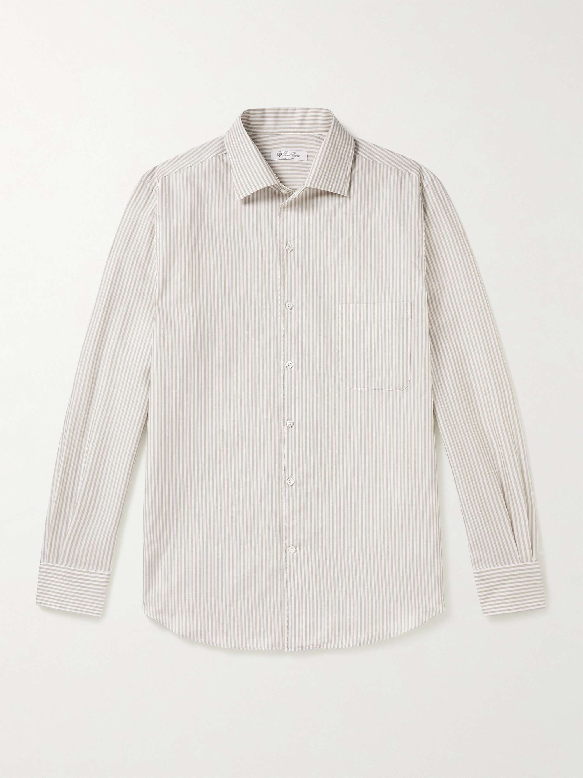 André Striped Cotton-Poplin Oxford Shirt view