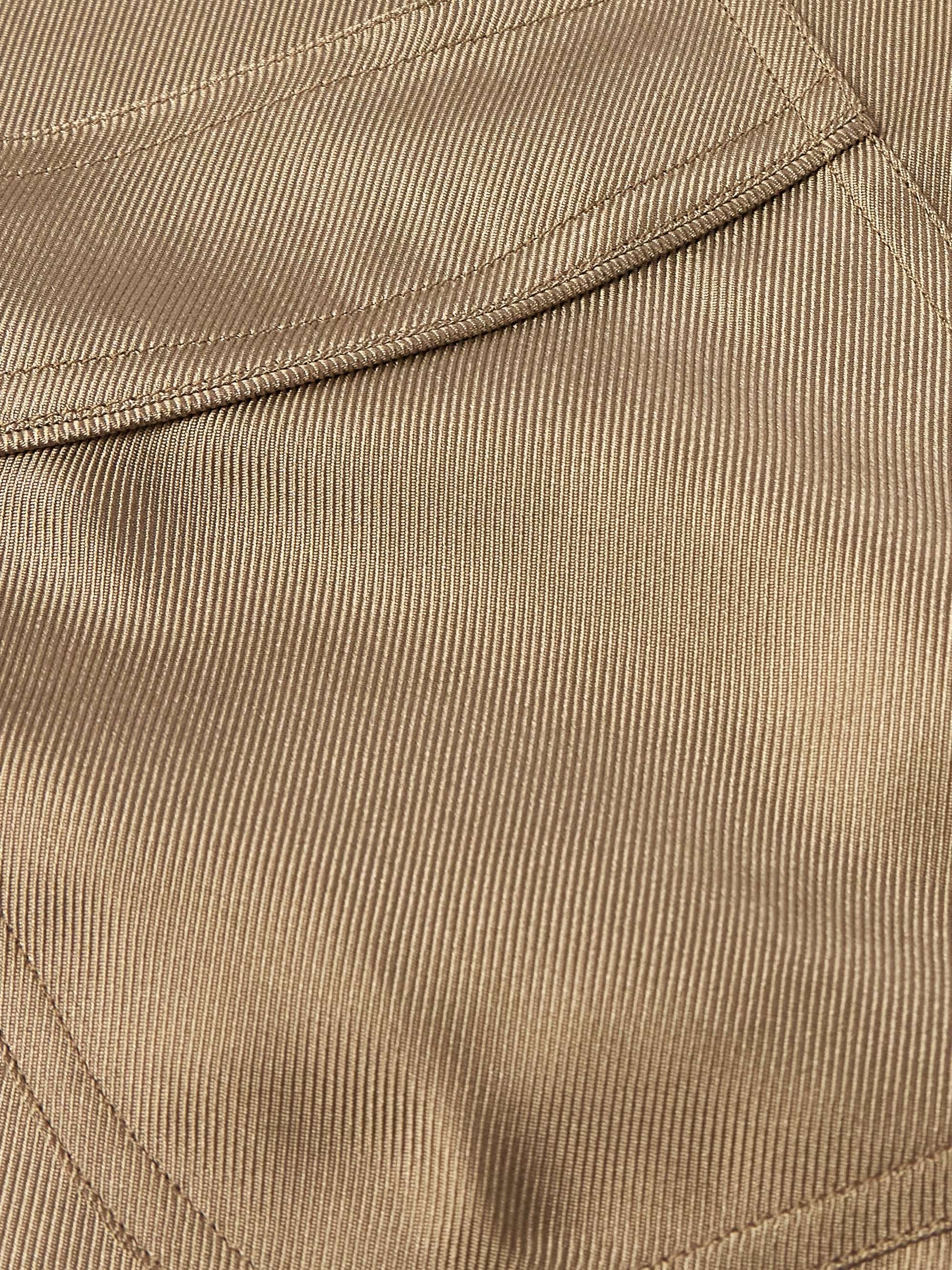 Camp-Collar Silk-Twill Overshirt view