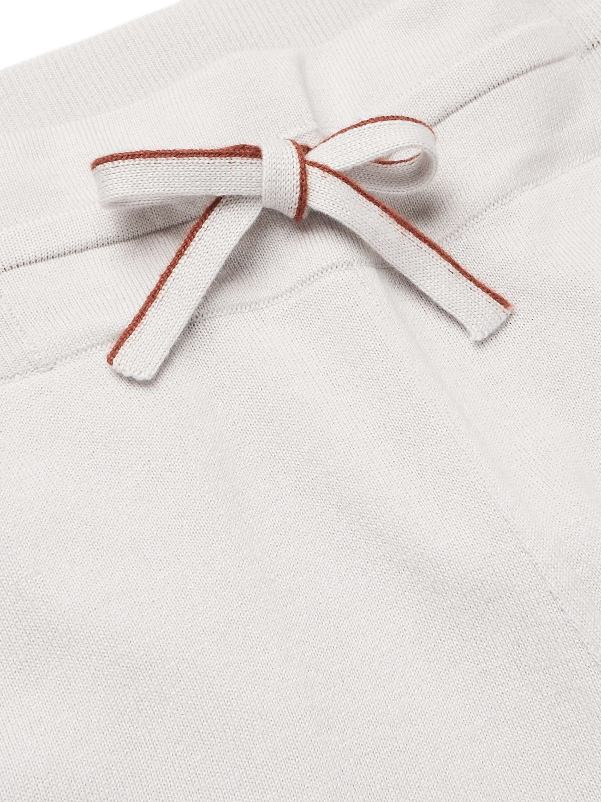 Tapered Cashmere and Silk-Blend Sweatpants view