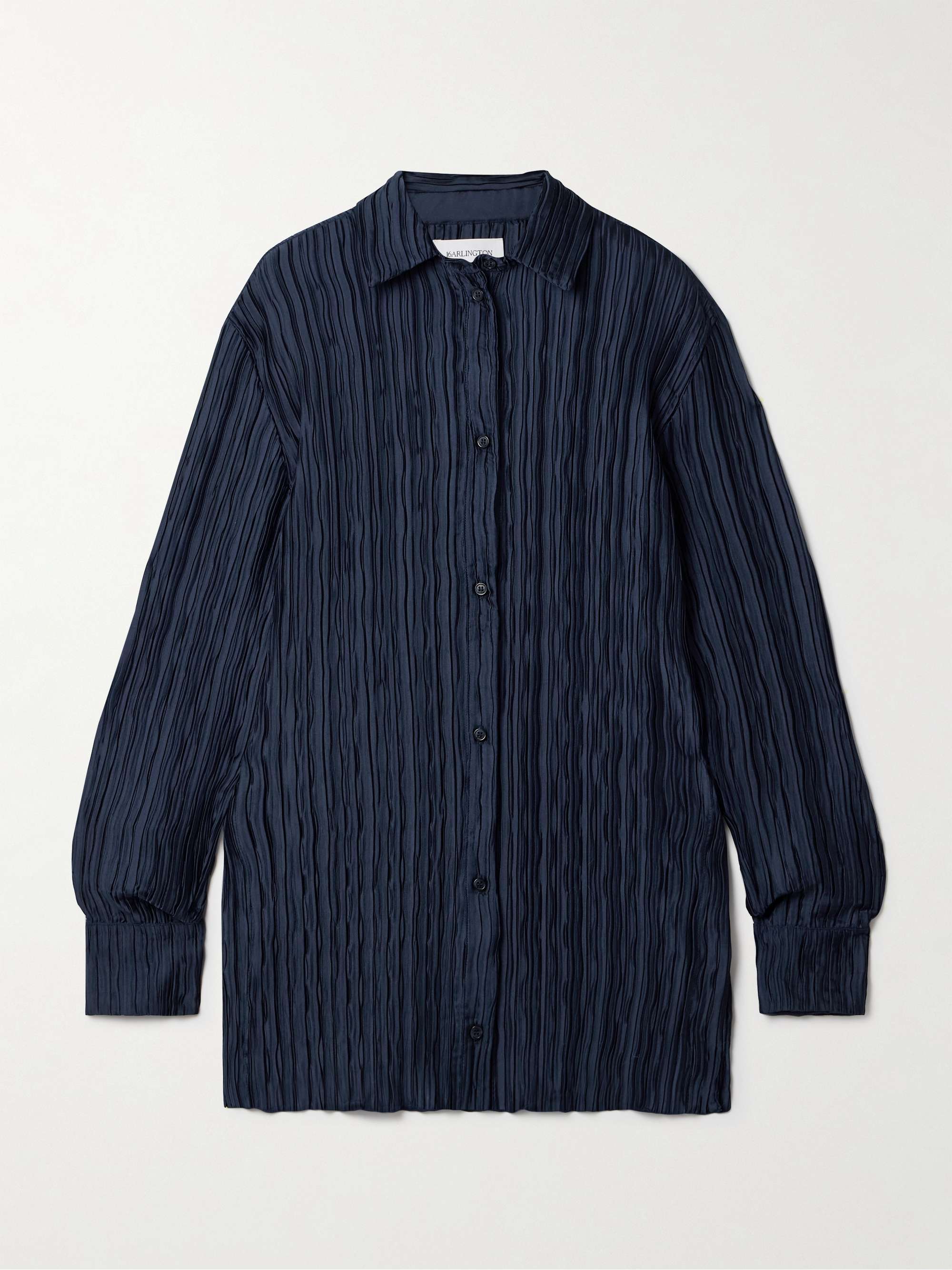 Marley satin-plissé shirt view