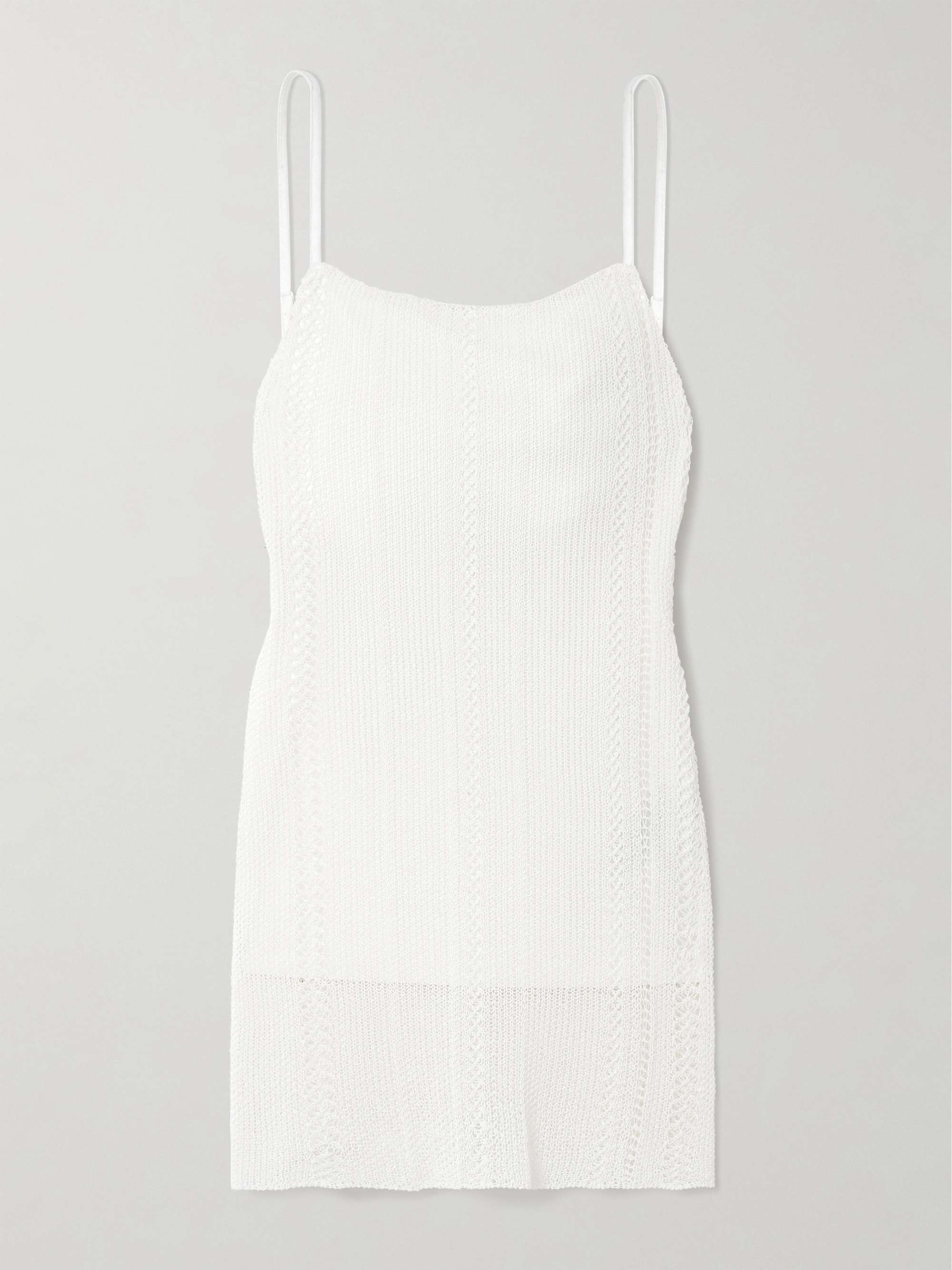 Treillis crocheted cotton-blend tank view