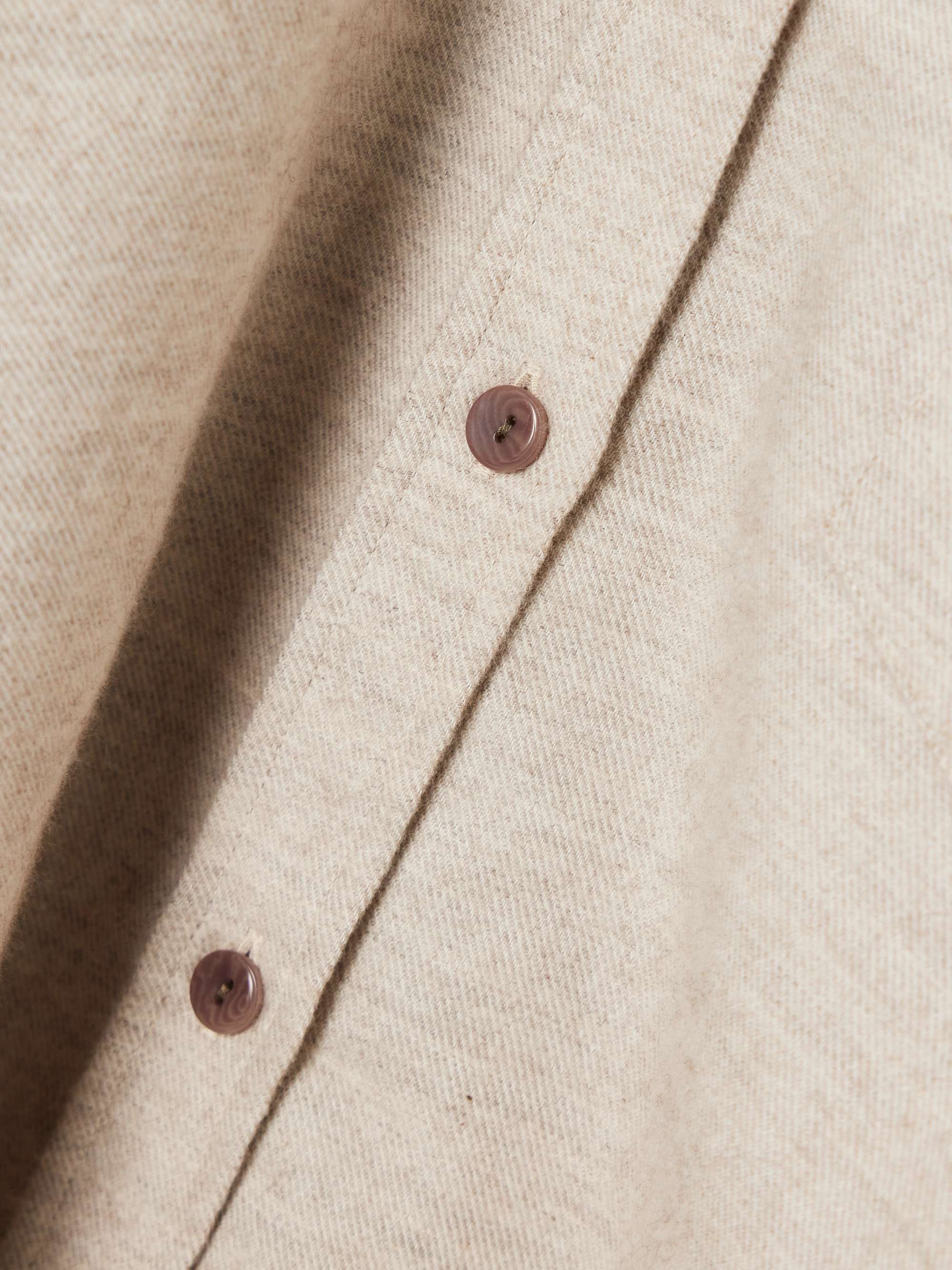 Oversized cotton and wool-blend flannel shirt view