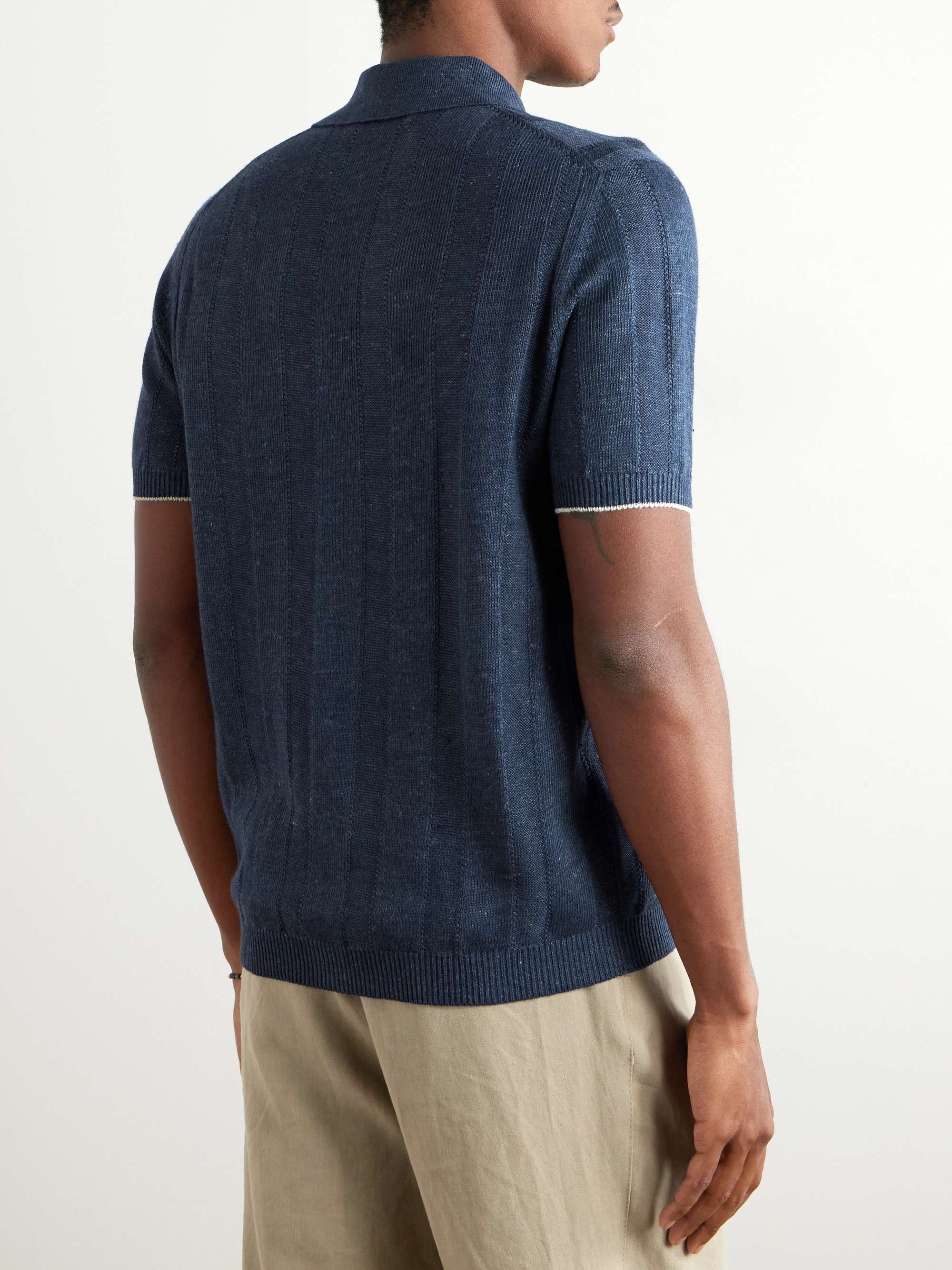 Striped Linen and Cotton-Blend Shirt view