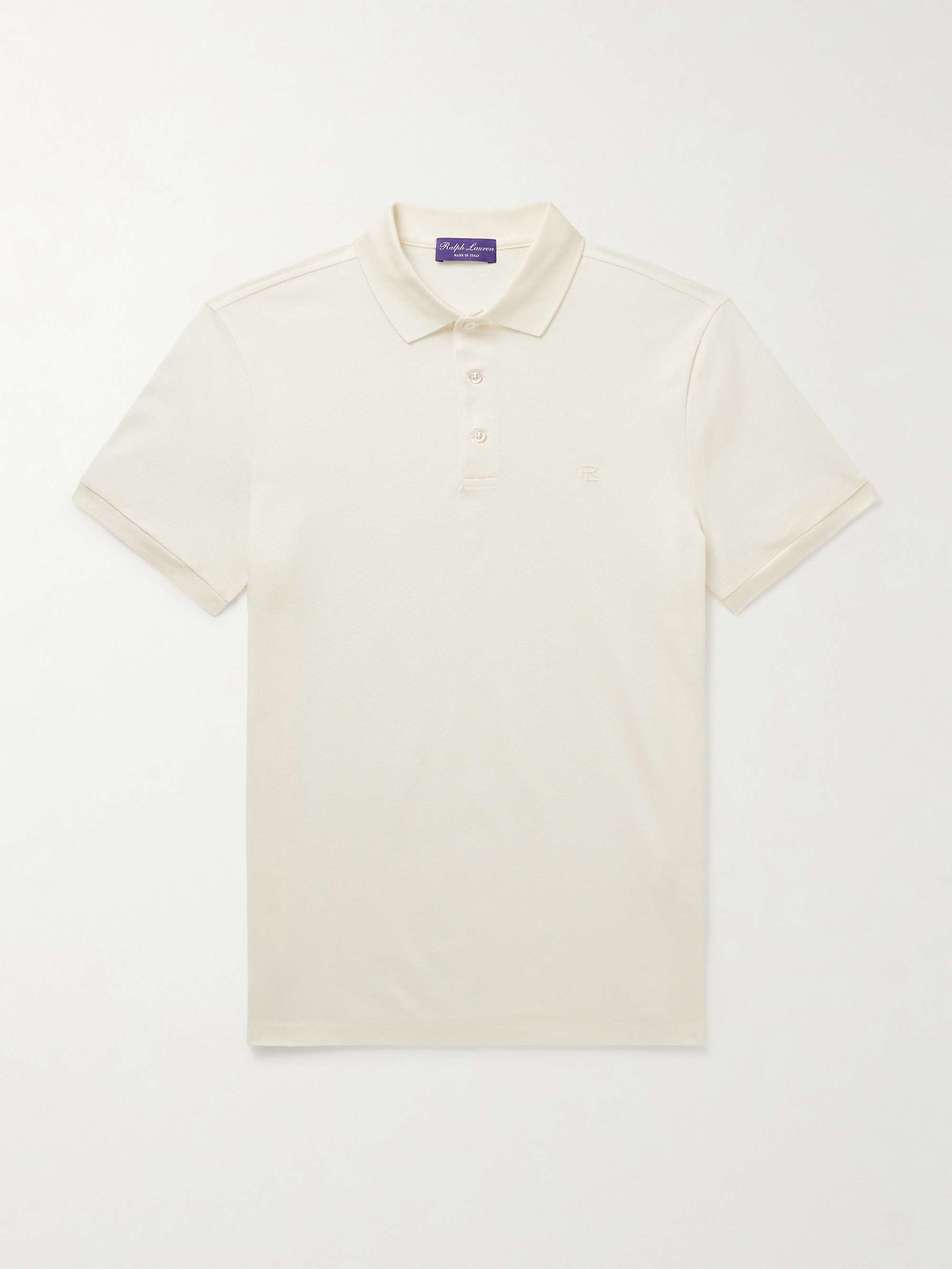 Logo-Embroidered Cotton-Piqué Polo Shirt view