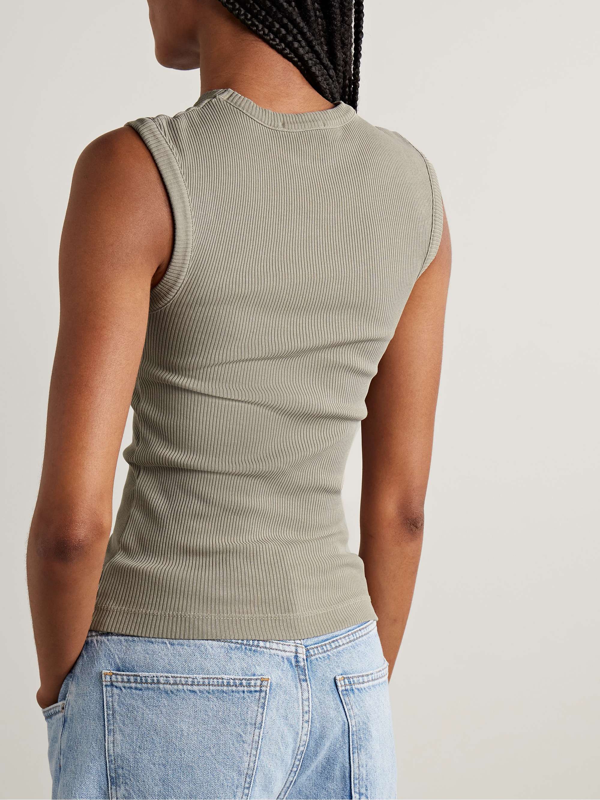 Cassidy ribbed stretch organic cotton and Lyocell-blend jersey tank view