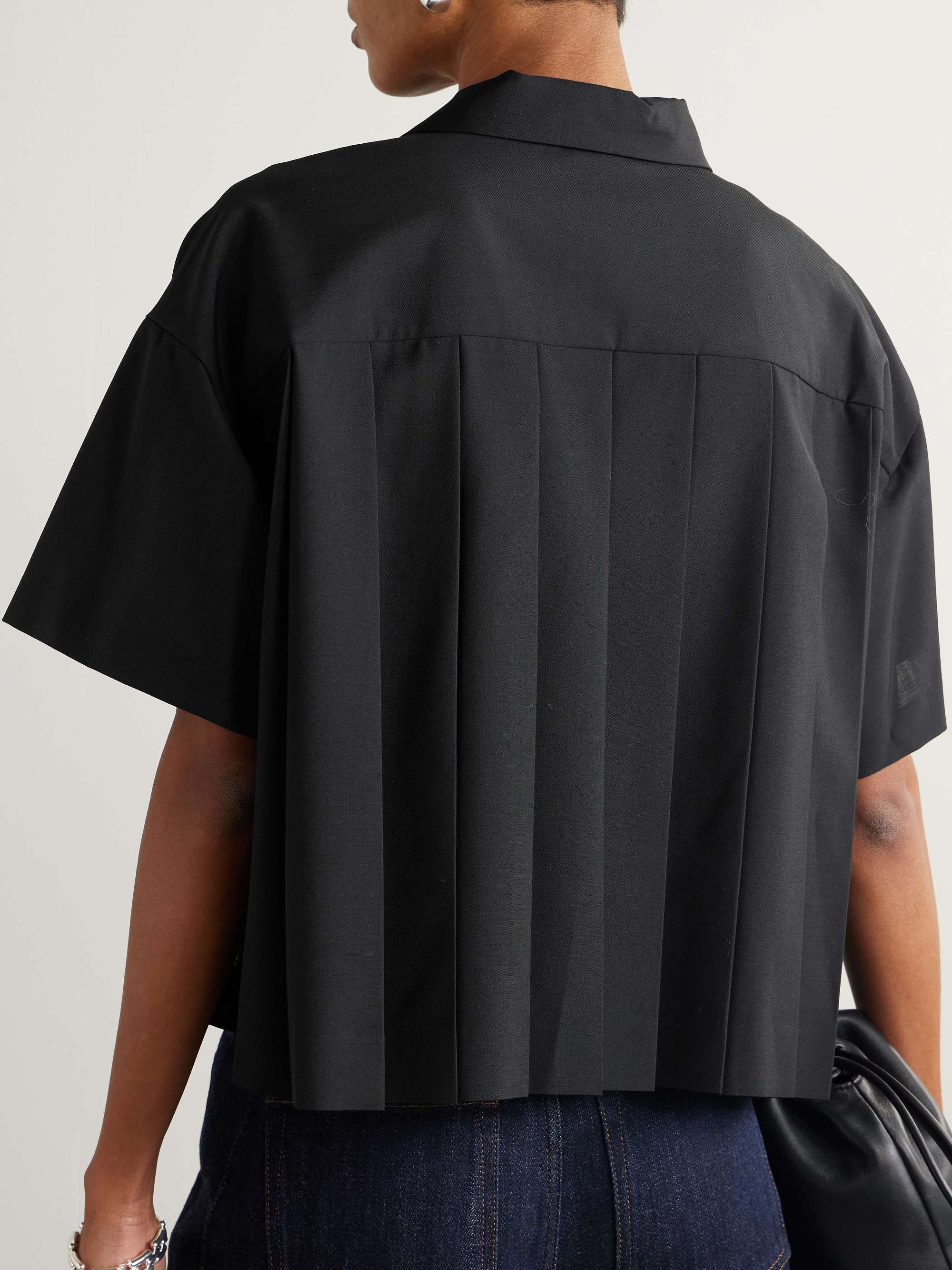 Cropped woven shirt view