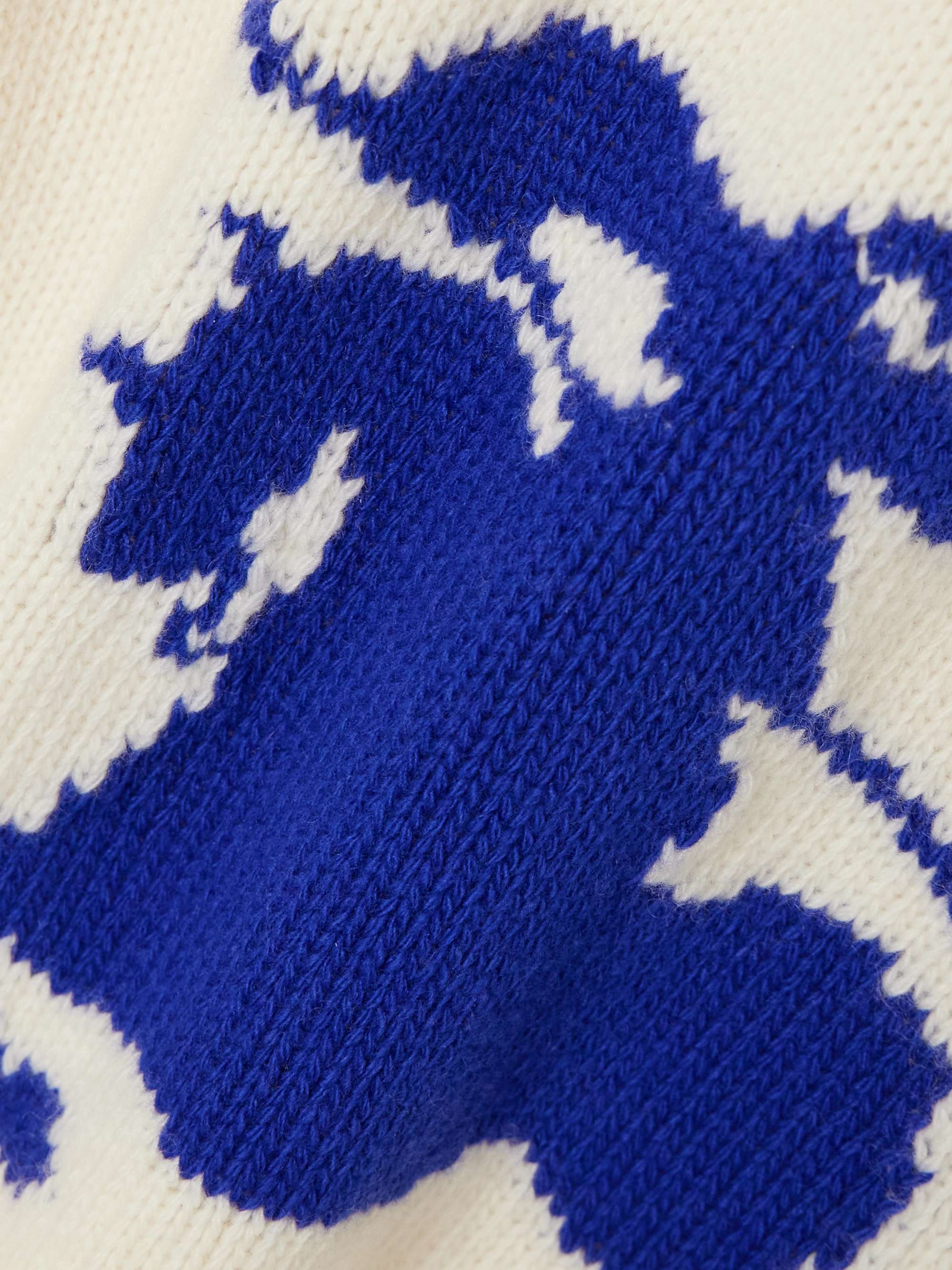 Intarsia-knit wool and cashmere-blend sweater view