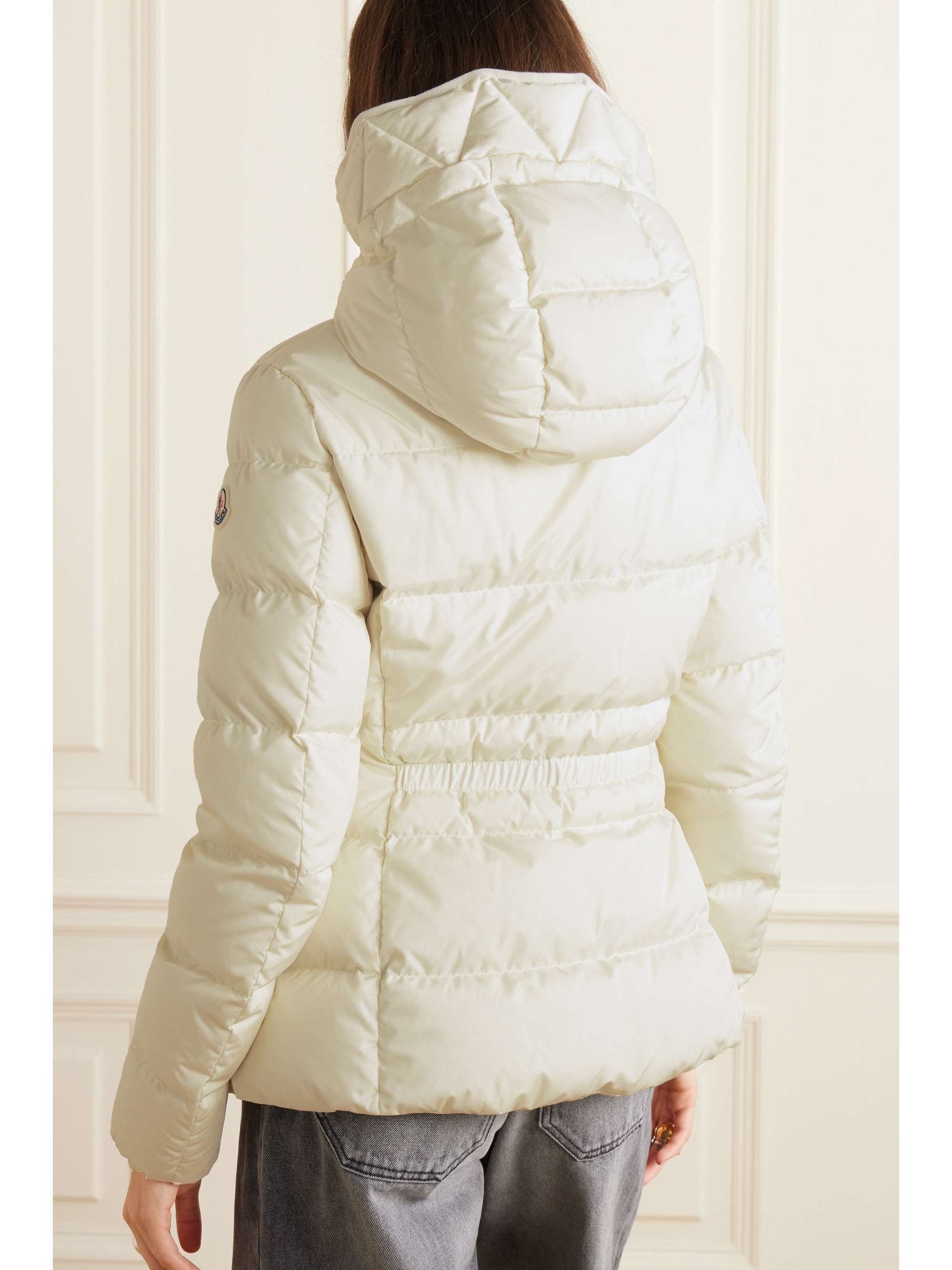 Avoce hooded quilted shell down jacket view