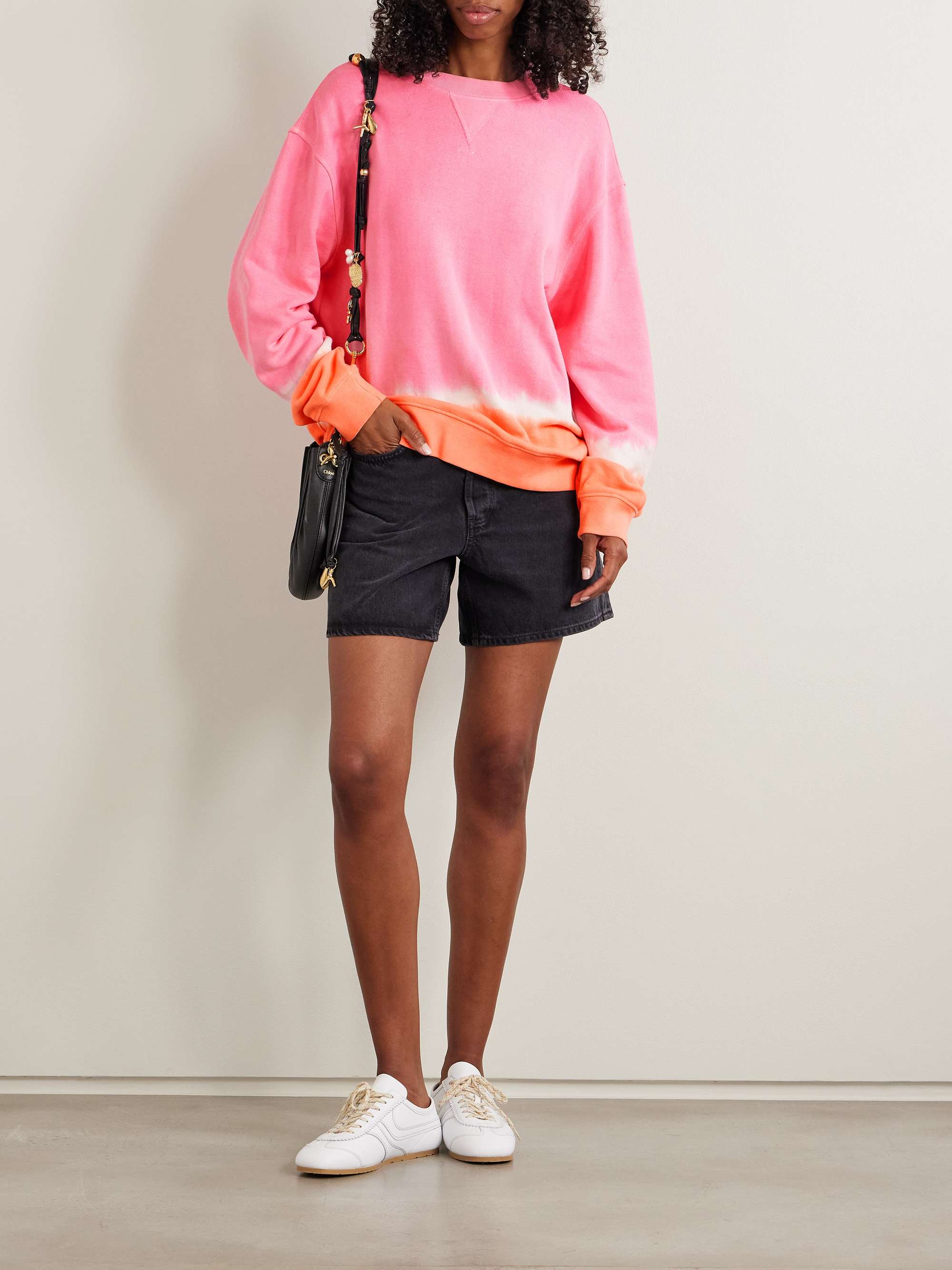Tie-dyed cotton and cashmere-blend jersey sweatshirt view