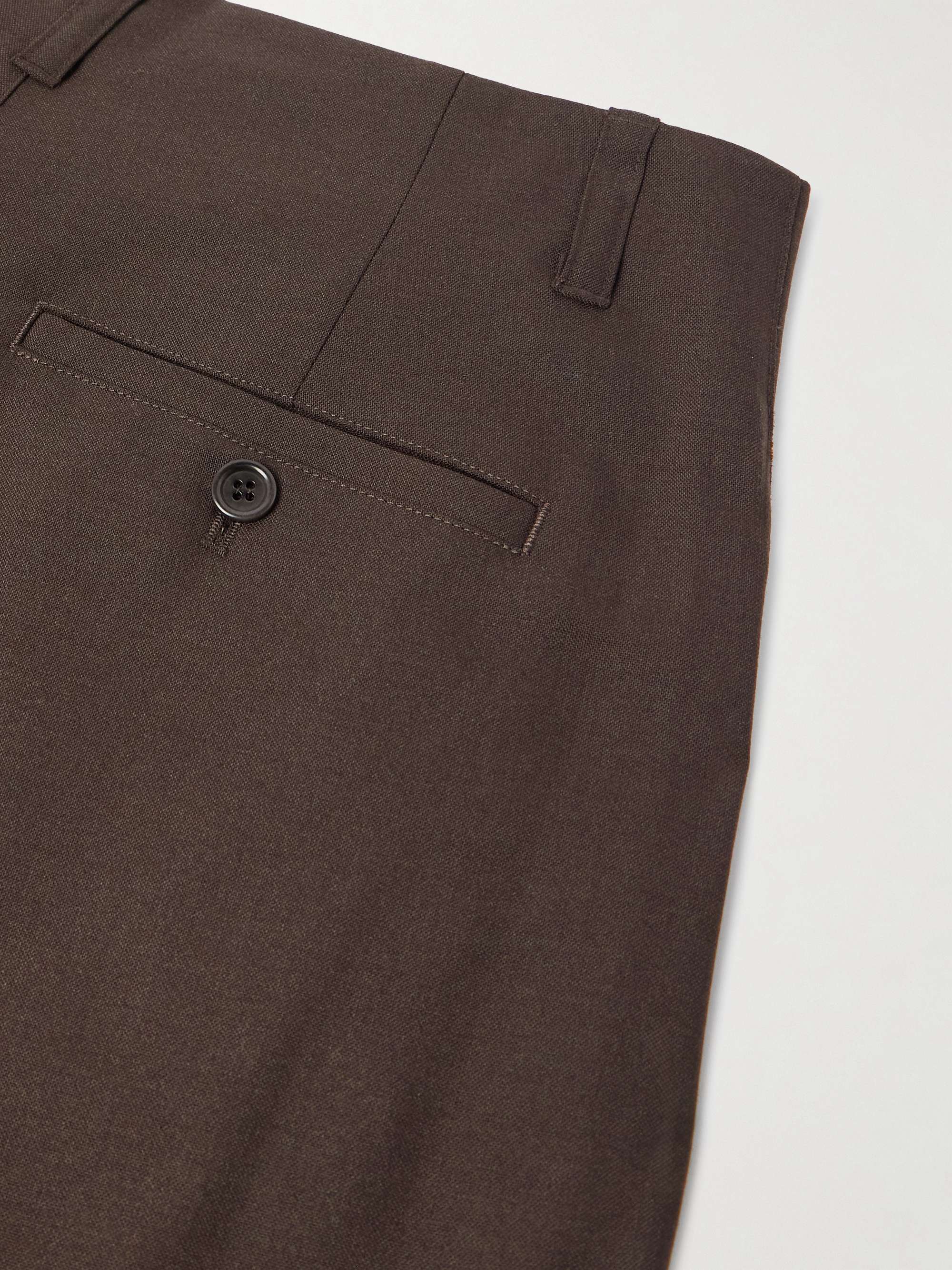 Wide-Leg Wool-Blend Trousers view