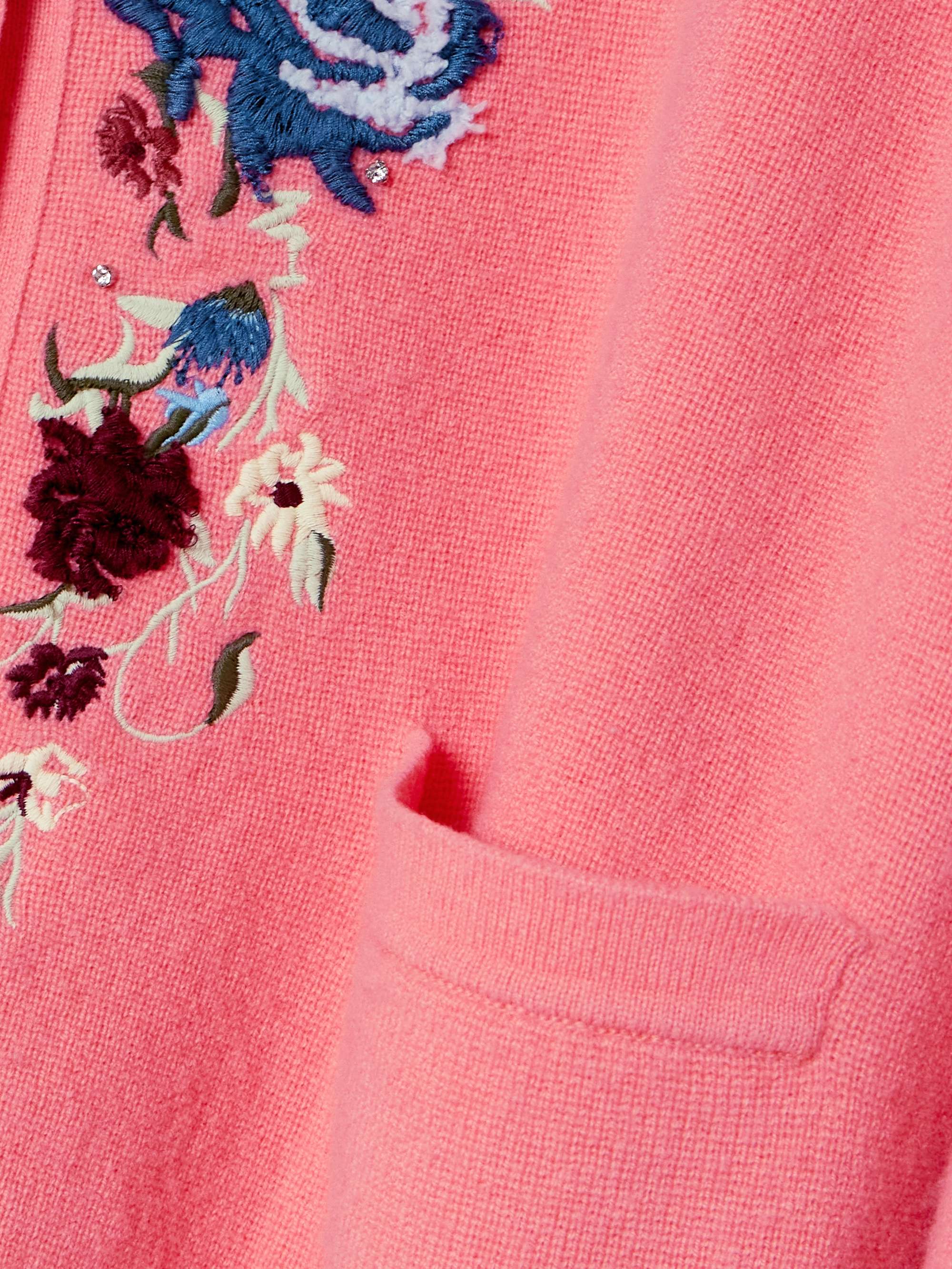 Embroidered crystal-embellished wool and cashmere-blend cardigan view