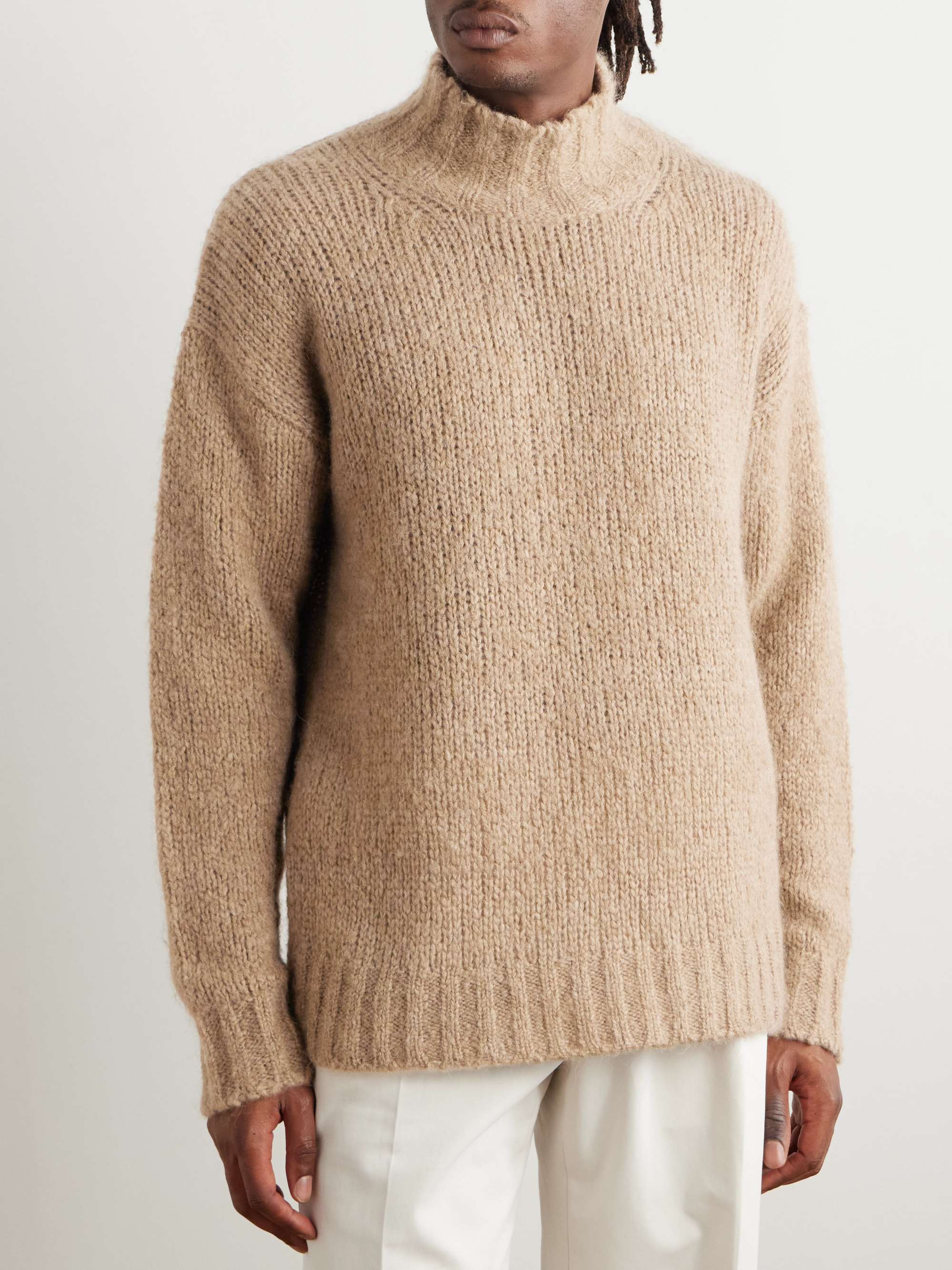 Alpaca, Cashmere and Silk-Blend Rollneck Sweater view