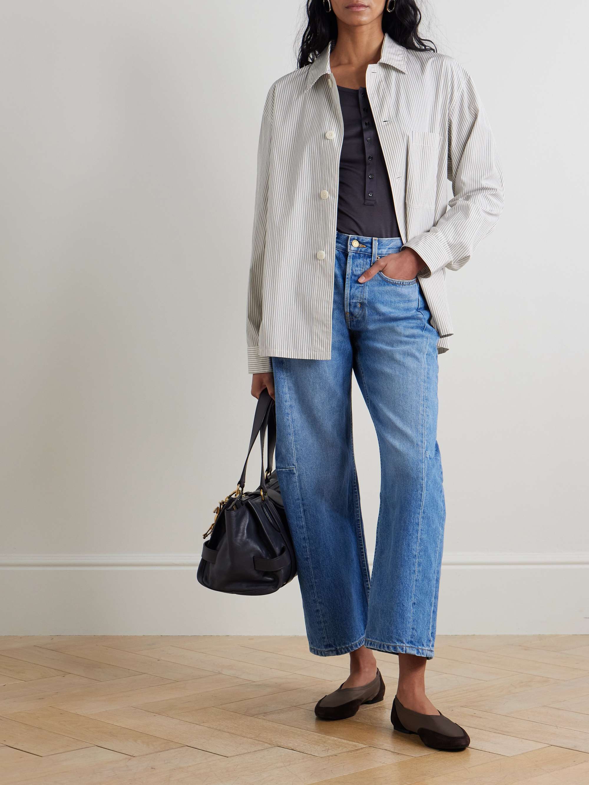 Slim Lasso mid-rise barrel-leg jeans view