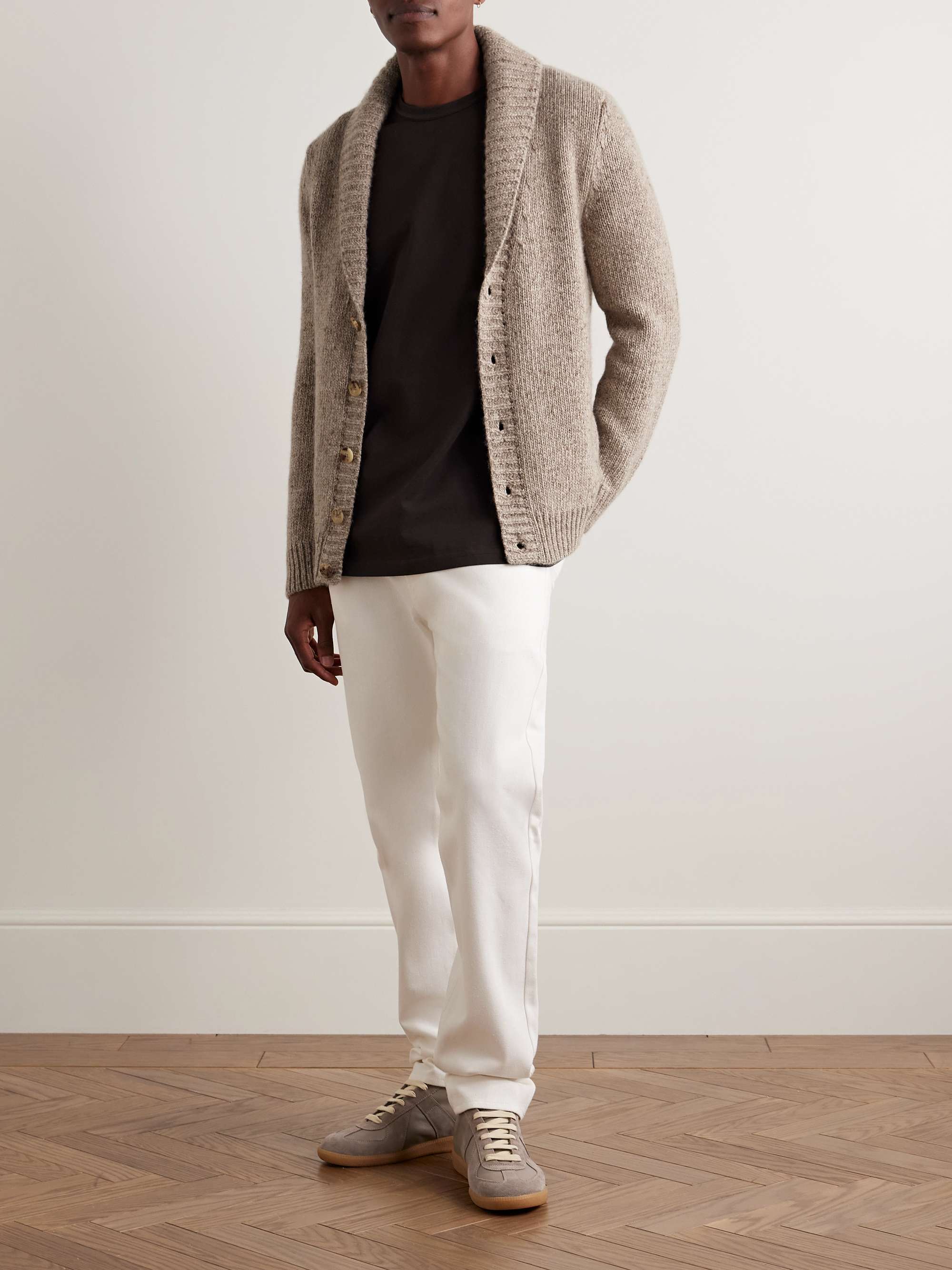 Anthony Slim-Fit Straight-Leg Cotton-Twill Trousers view