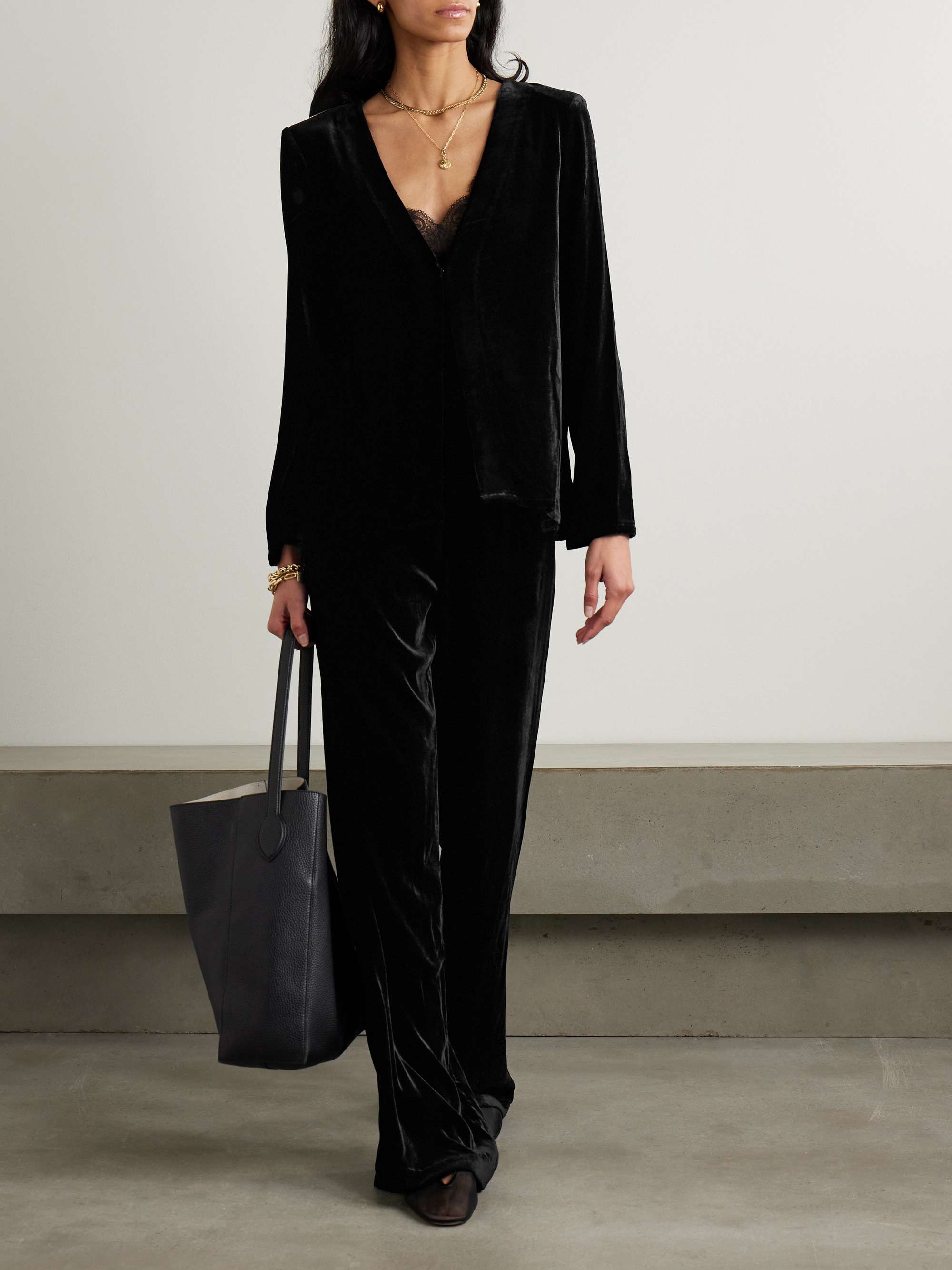 Grissi velvet top view
