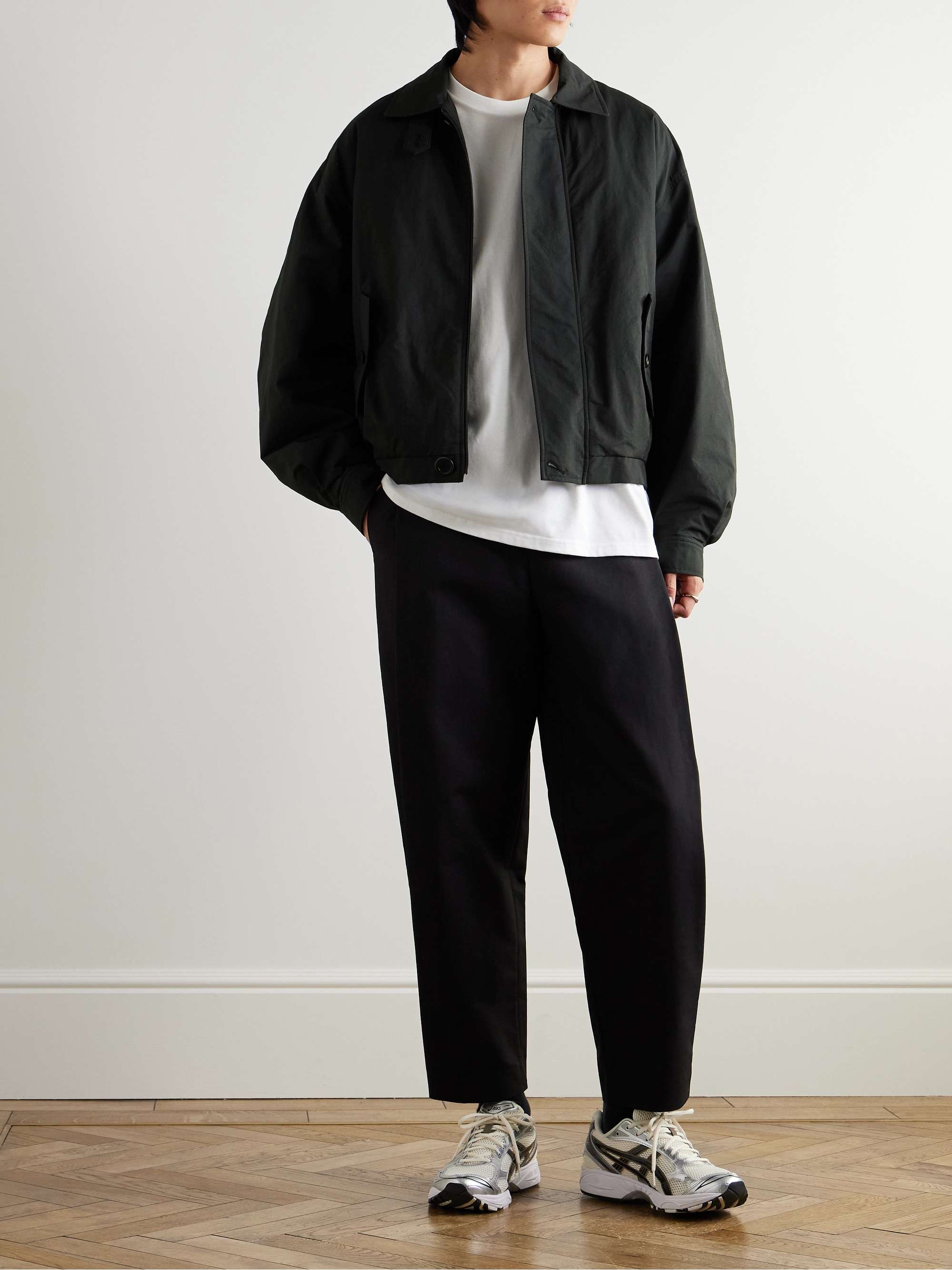 Padded Cotton-Blend Shell Bomber Jacket view