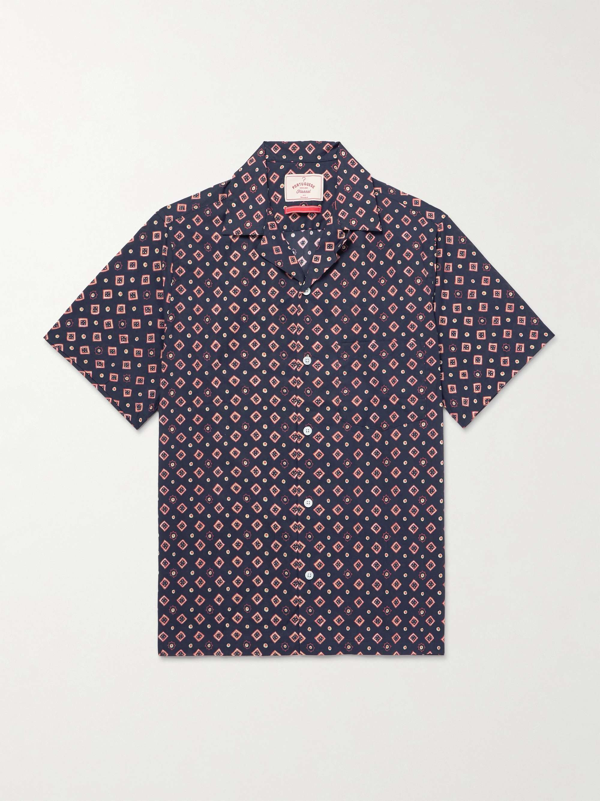 Dice Convertible-Collar Printed Cotton-Poplin Shirt view