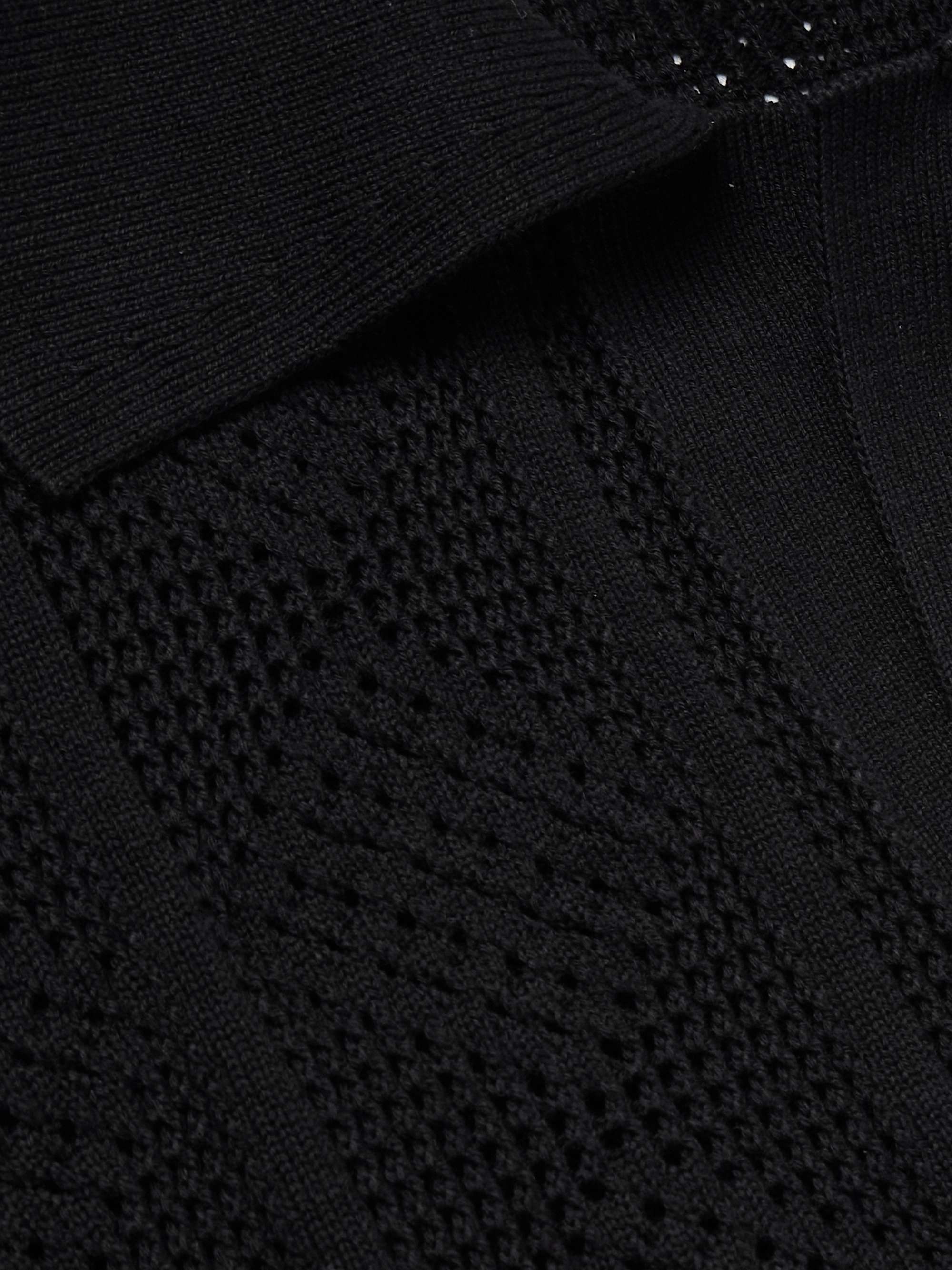 Open-Knit Cotton Polo Shirt view
