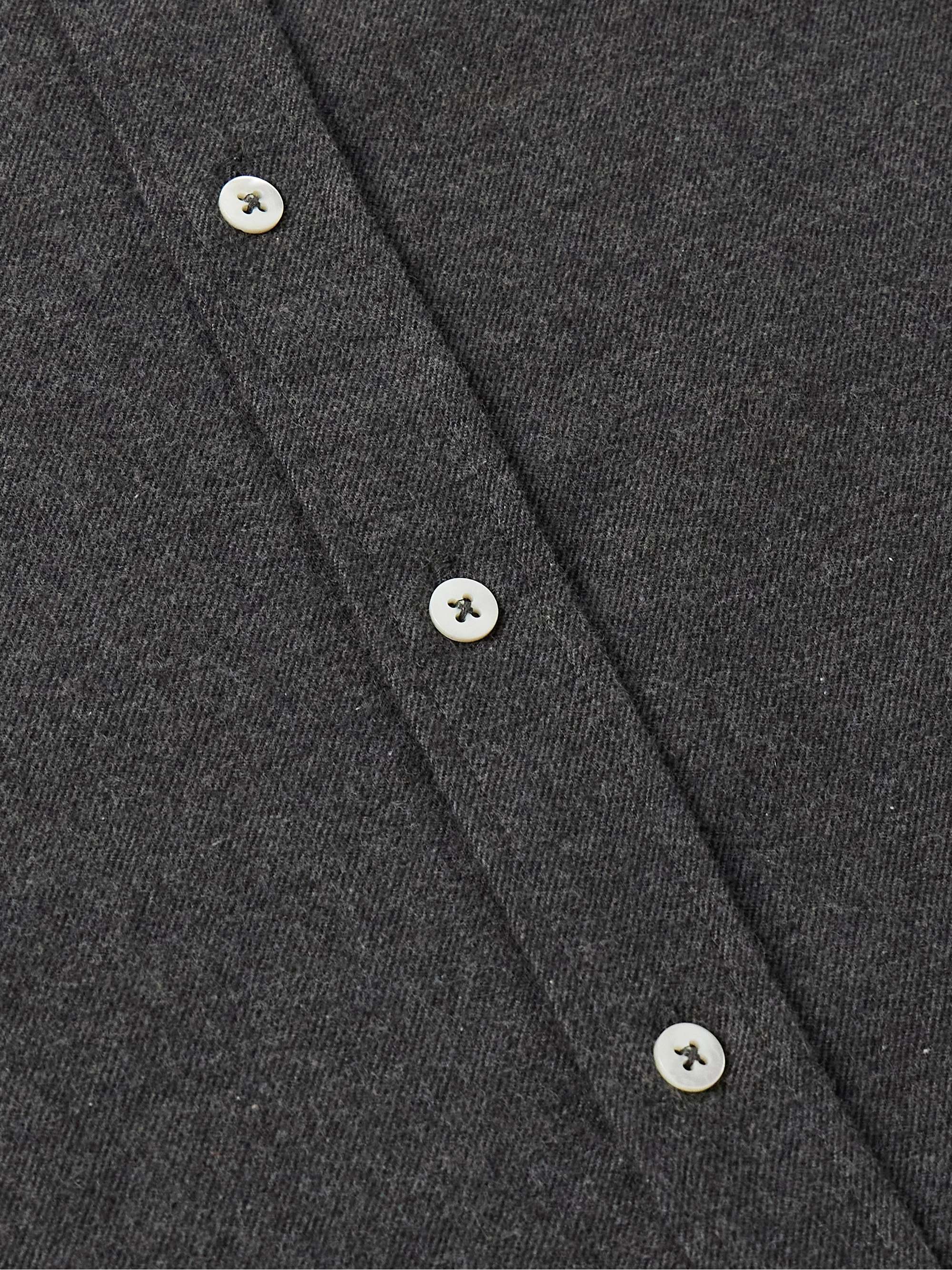 Button-Down Collar Cotton and Yak-Blend Flannel Shirt view