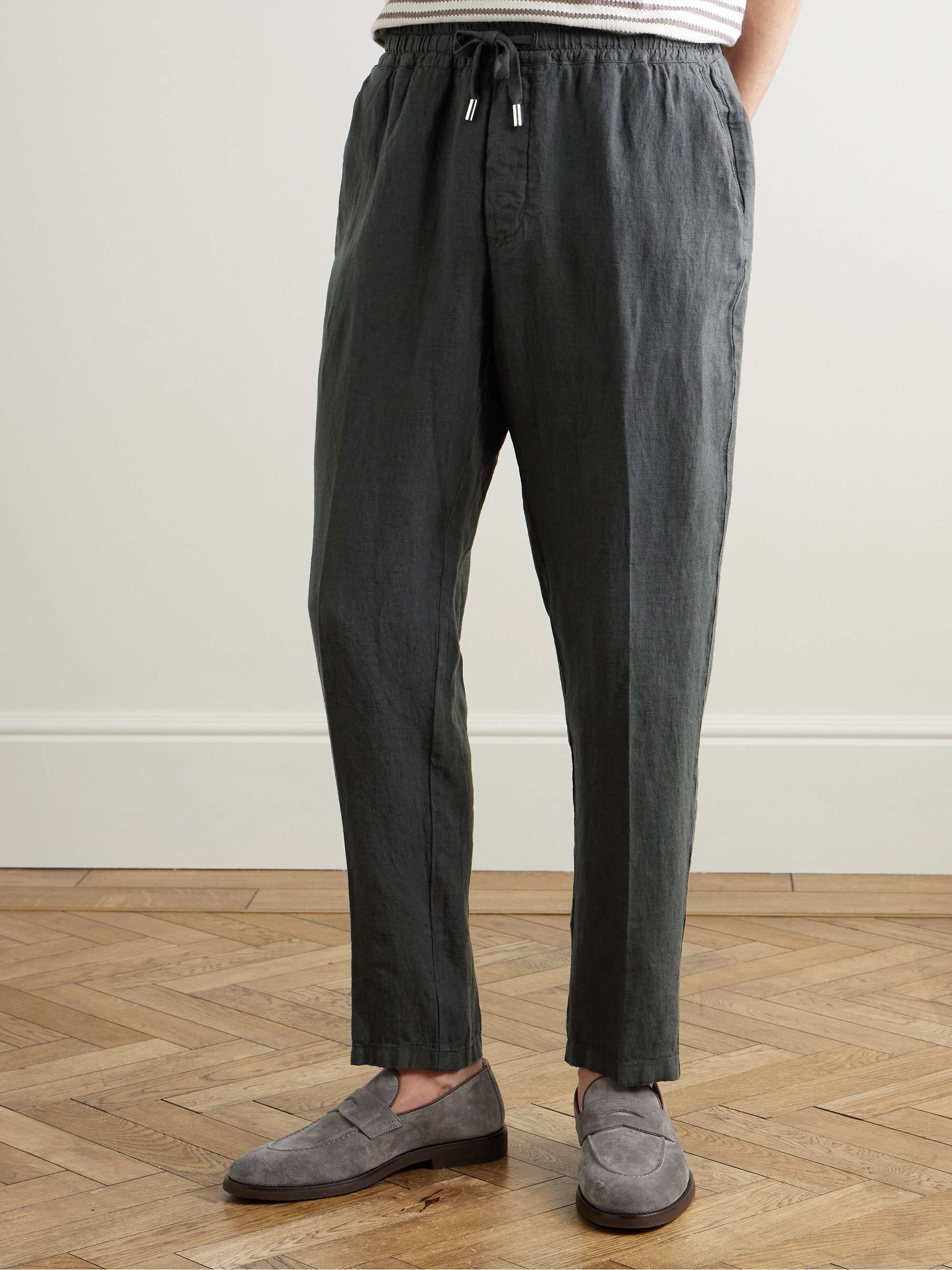 Mattia Straight-Leg Linen Trousers view