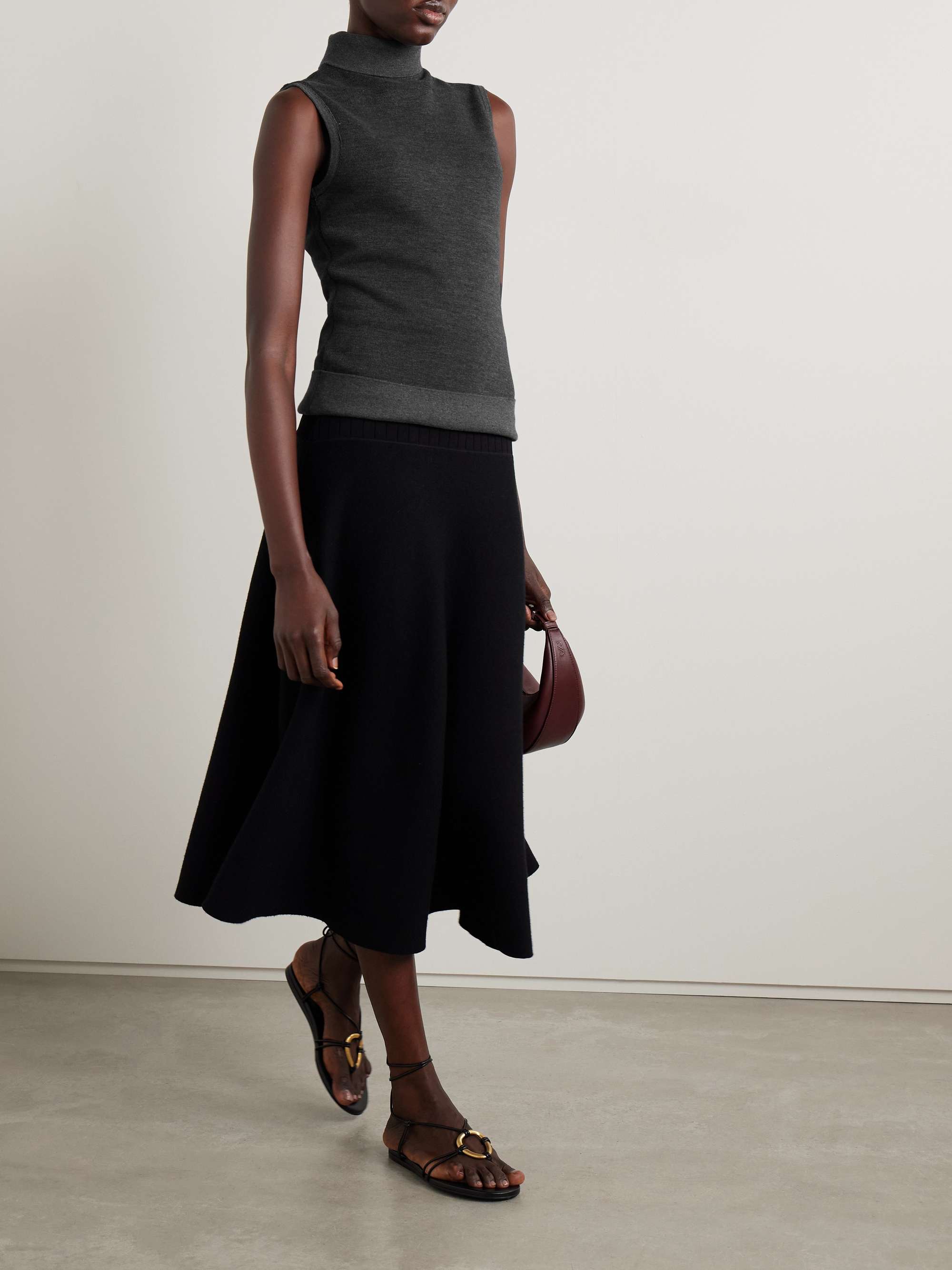 Sandrine ribbed cotton-blend turtleneck tank view