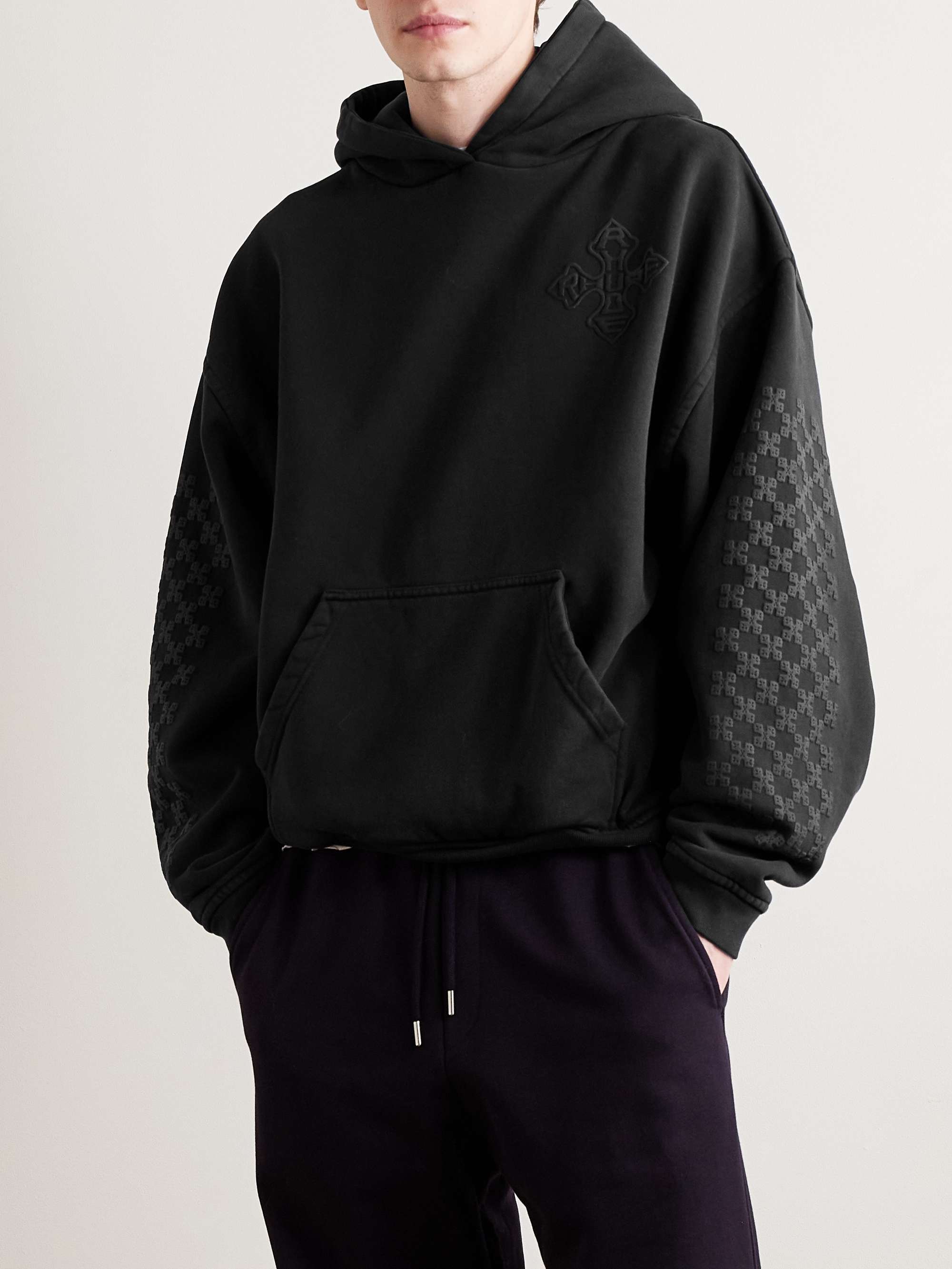 Cross Logo-Print Cotton-Jersey Hoodie view