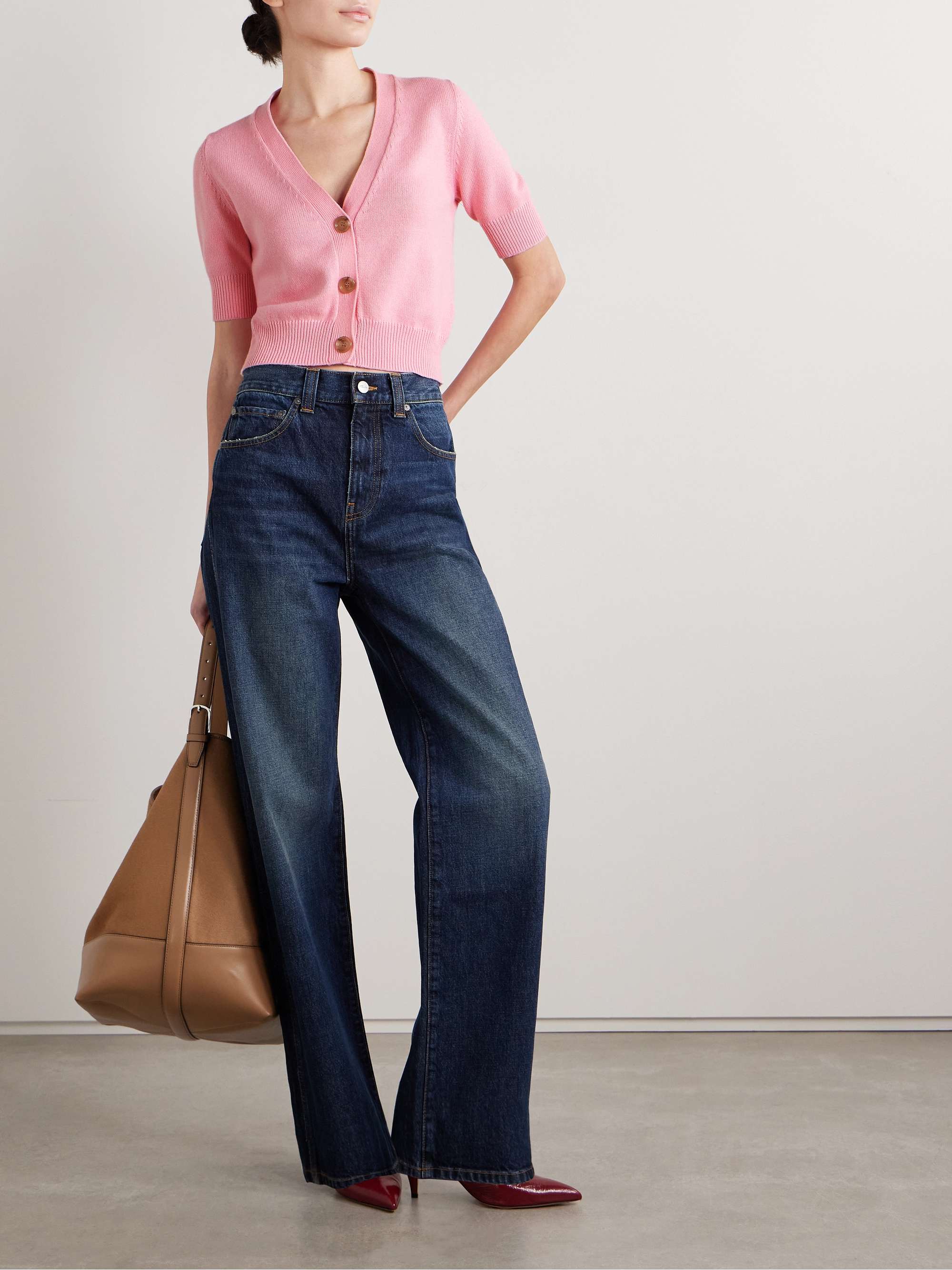 Cotton and cashmere-blend cardigan view