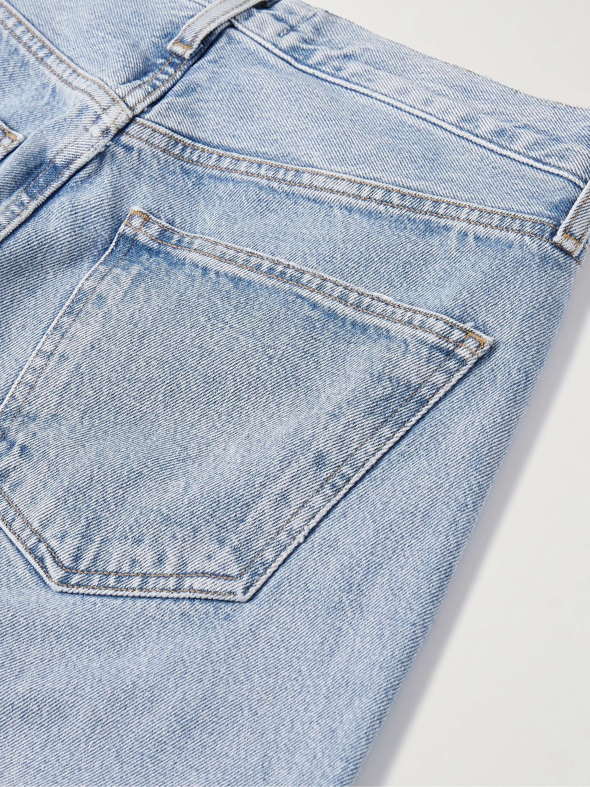 '90s distressed mid-rise straight-leg jeans view
