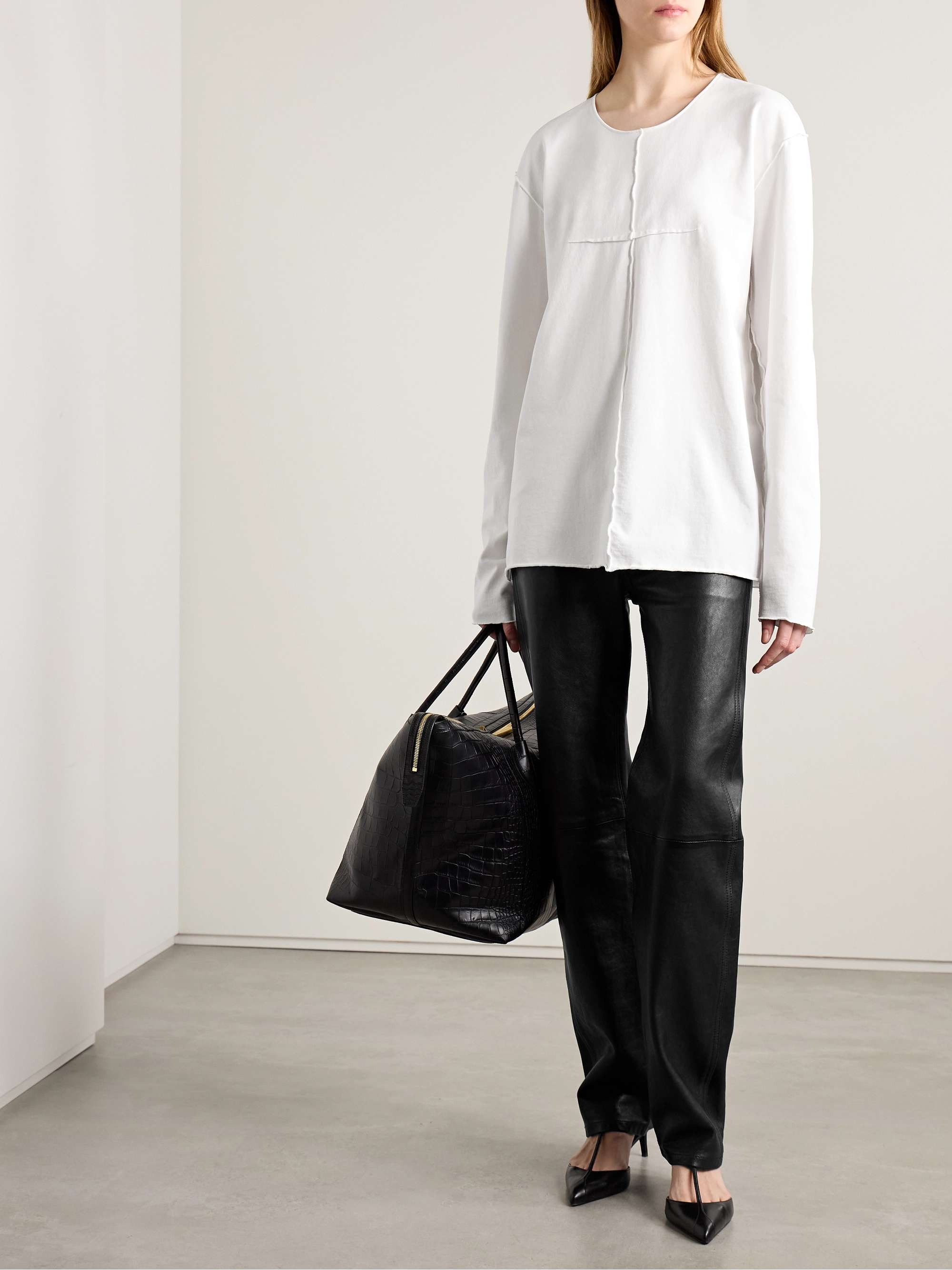 Kit paneled cotton-jersey T-shirt view
