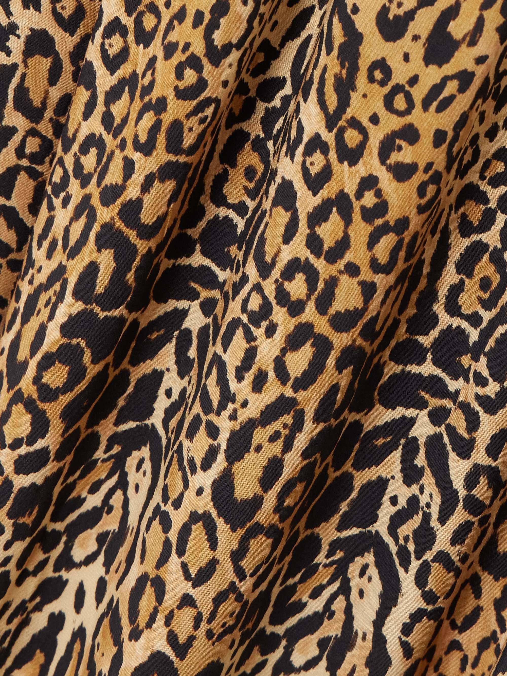 Elsa belted leopard-print jersey maxi wrap skirt view