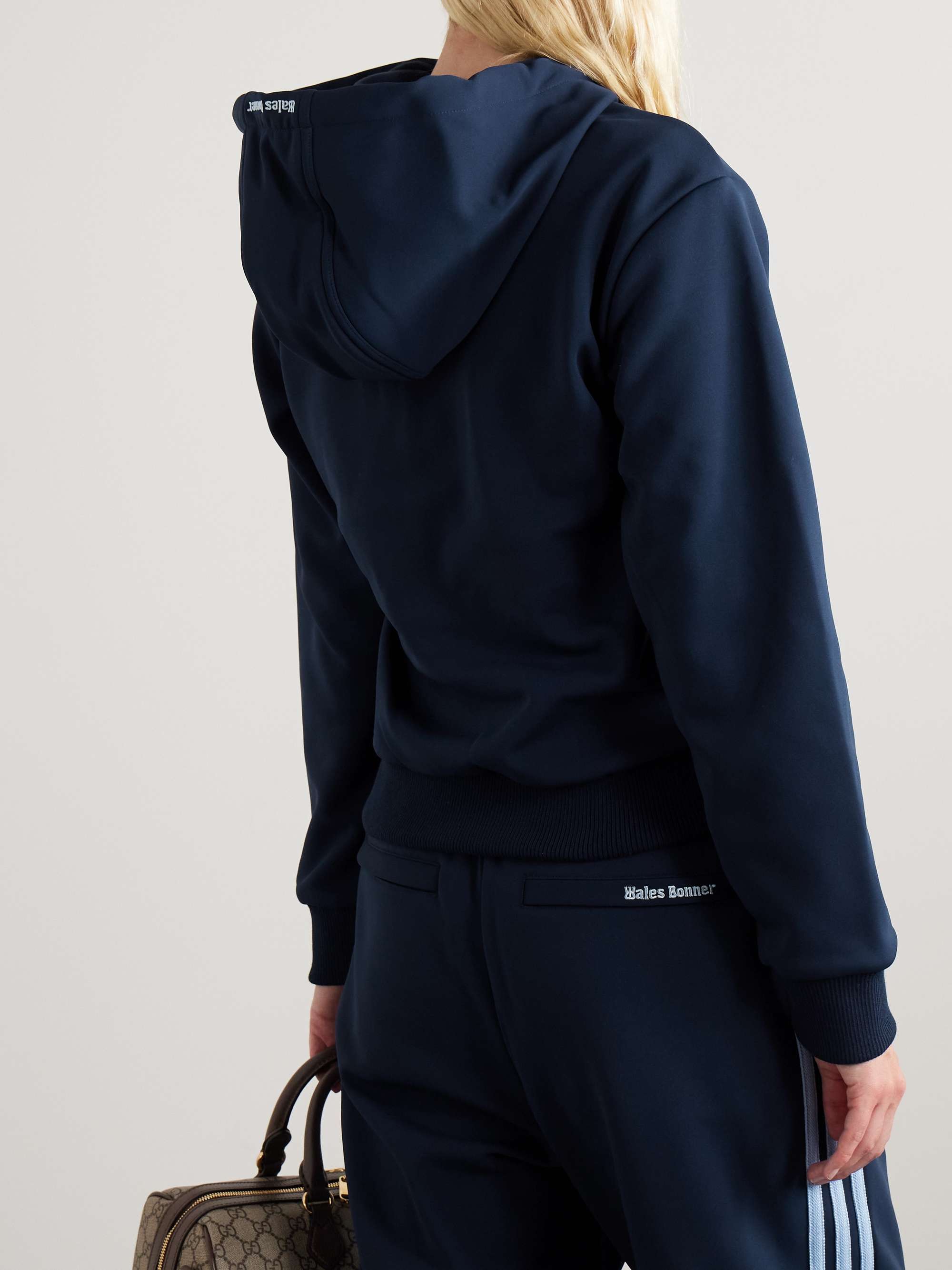 + Wales Bonner hooded recycled-jersey track jacket view