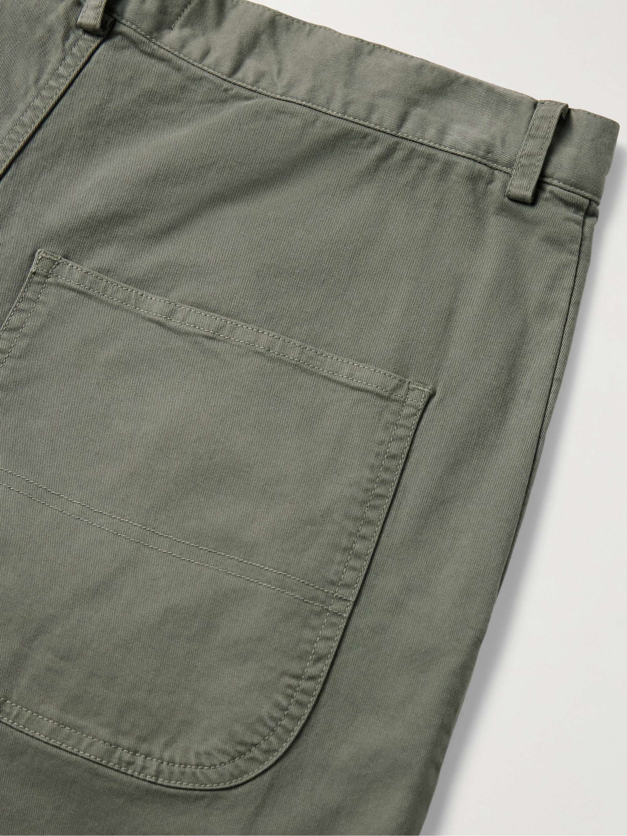 Carpenter Straight-Leg Cropped Cotton-Blend Twill Trousers view
