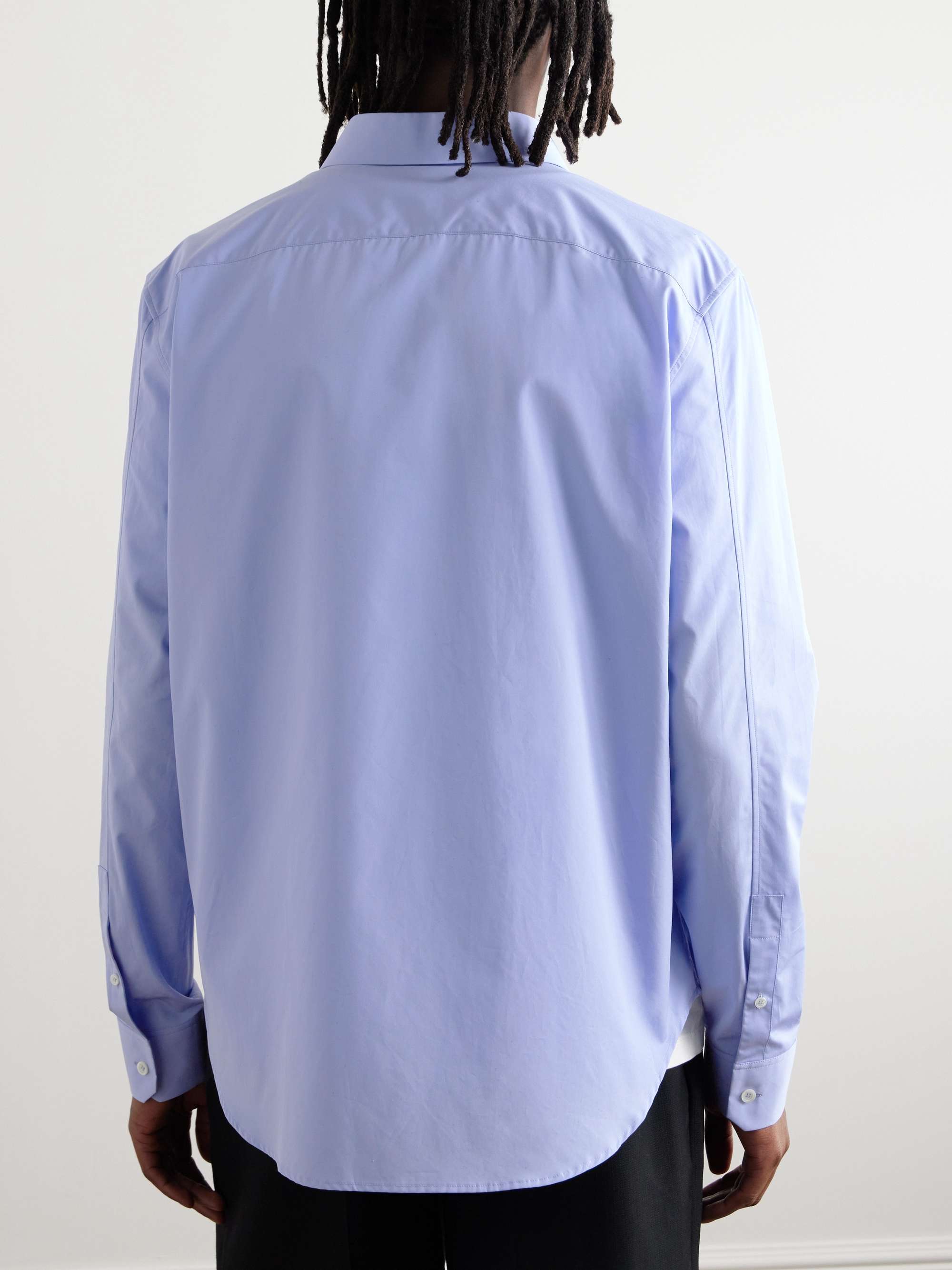 Logo-Embroidered Cotton Shirt view
