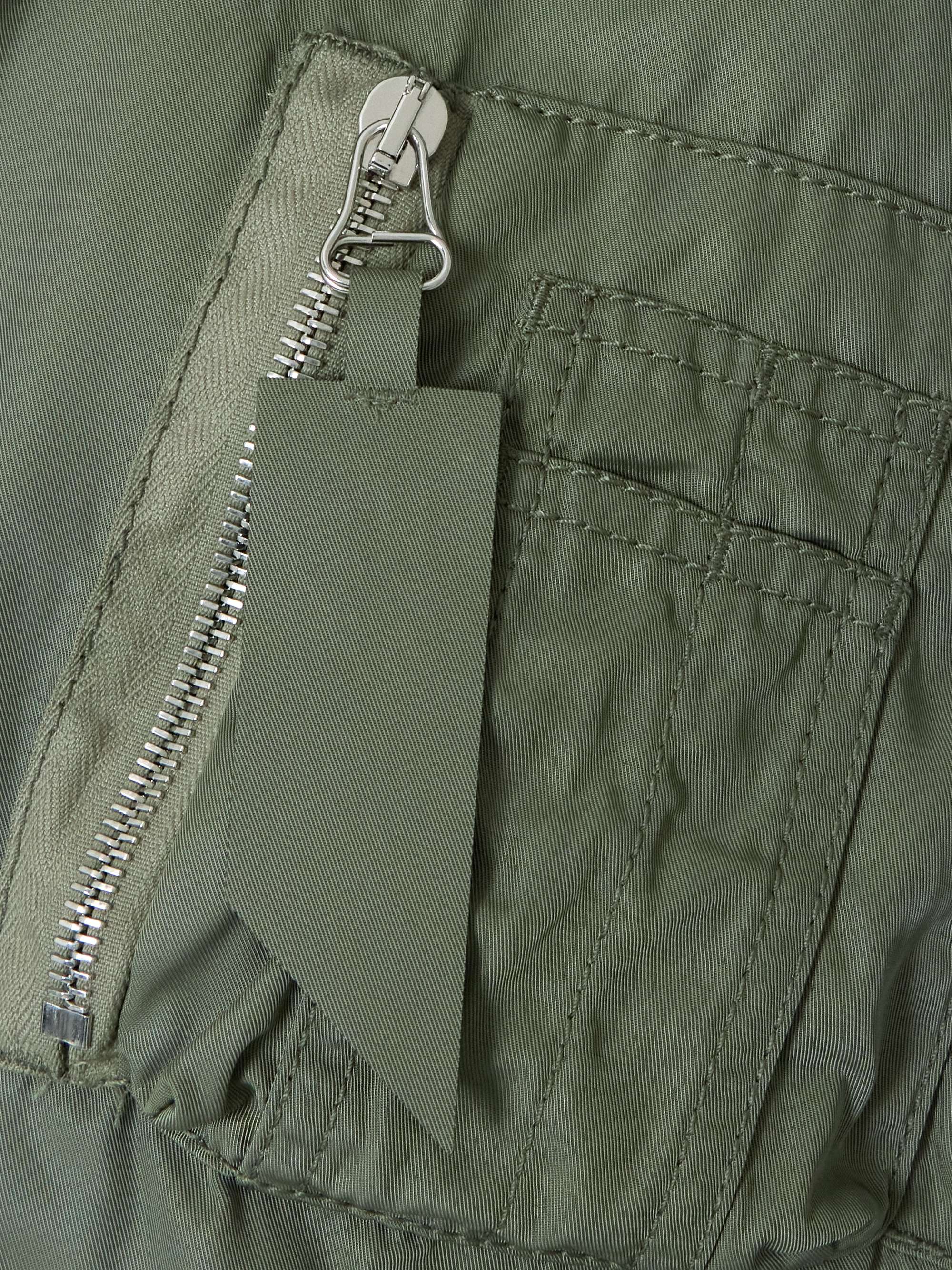 Padded satin-twill bomber jacket view