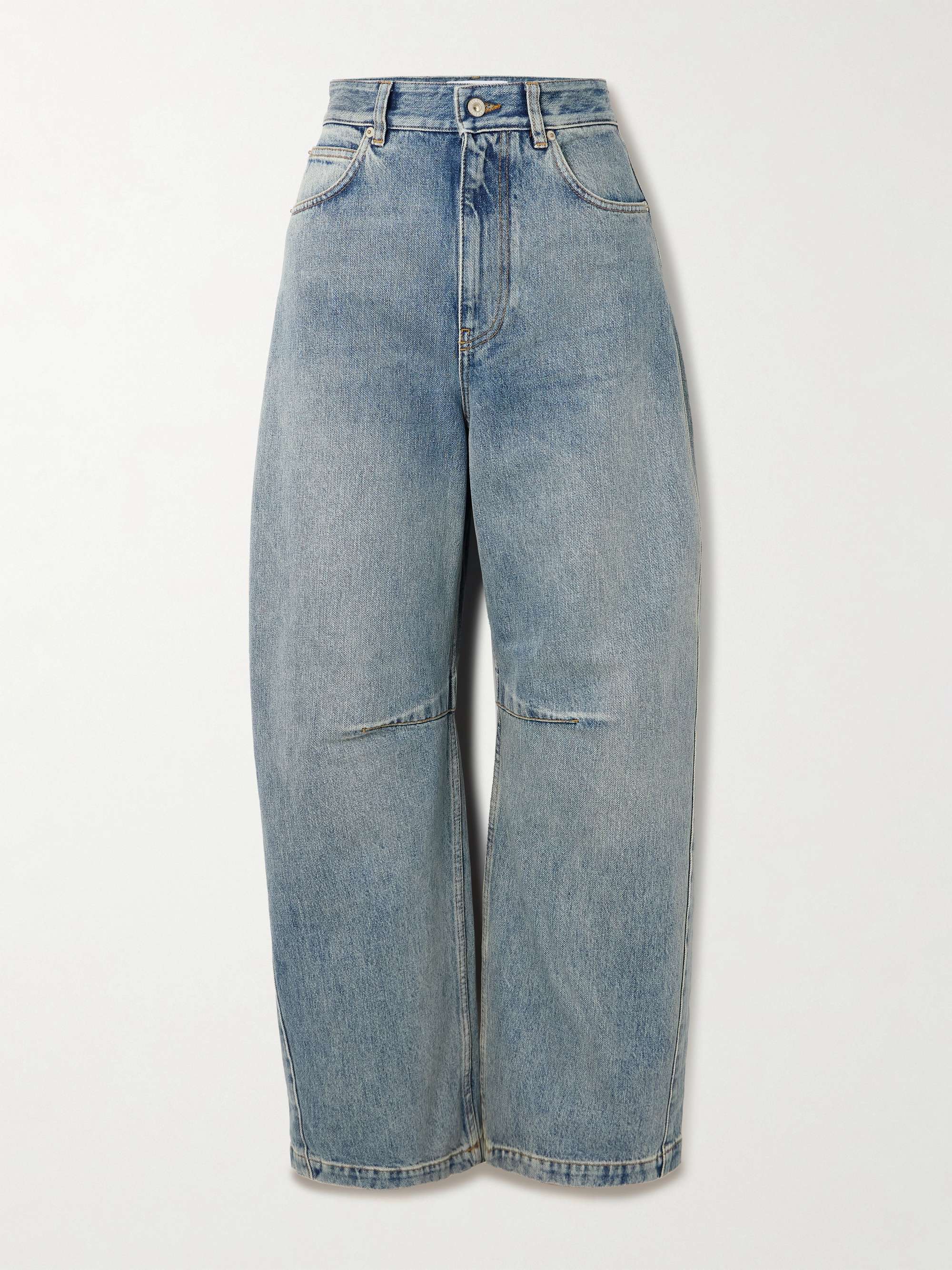 Anagram high-rise barrel-leg jeans view