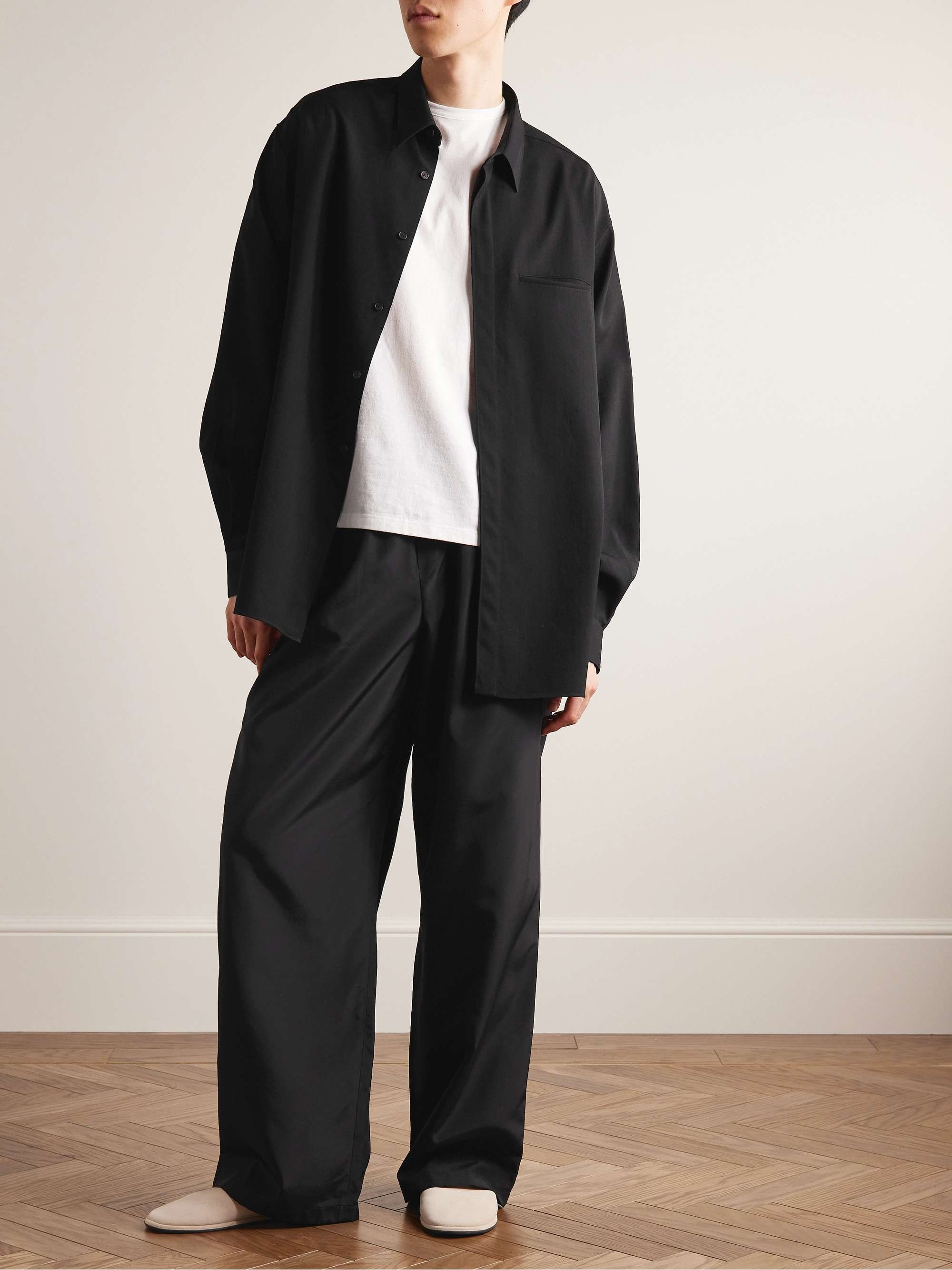 Davide Wide-Leg Shell Trousers view