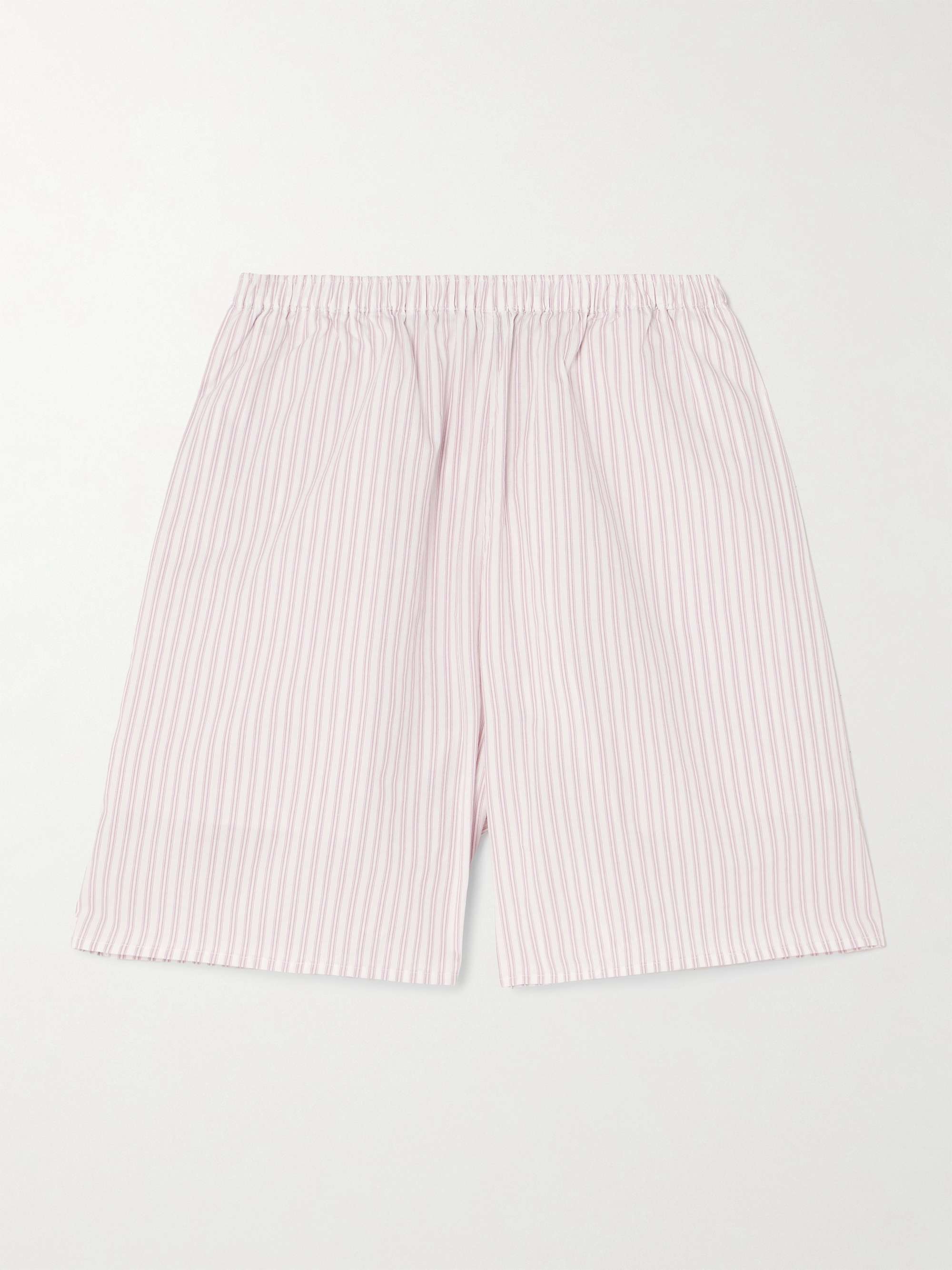 Striped organic cotton shorts view