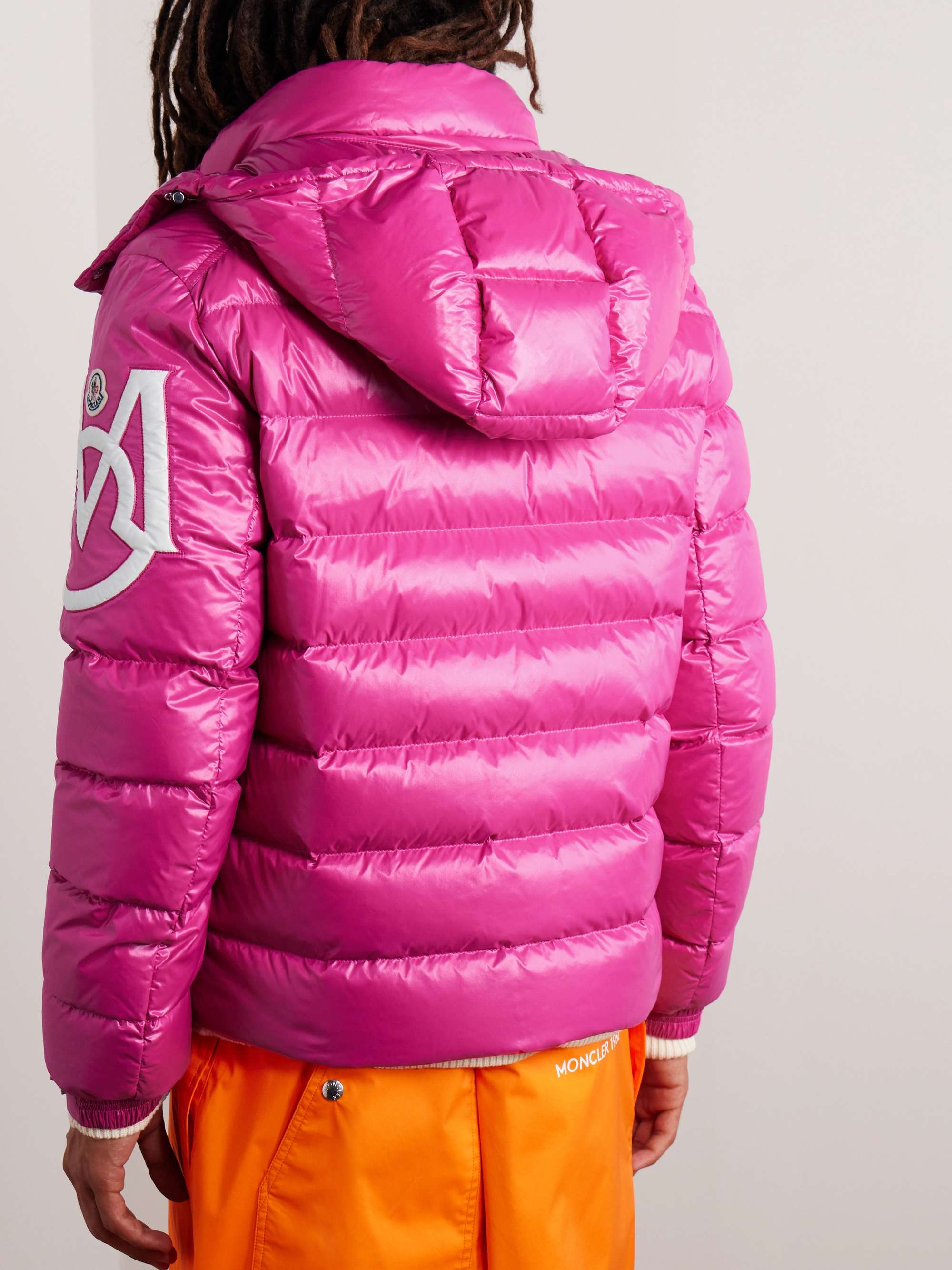 Saulx Logo-Appliquéd Quilted Shell Hooded Down Jacket view