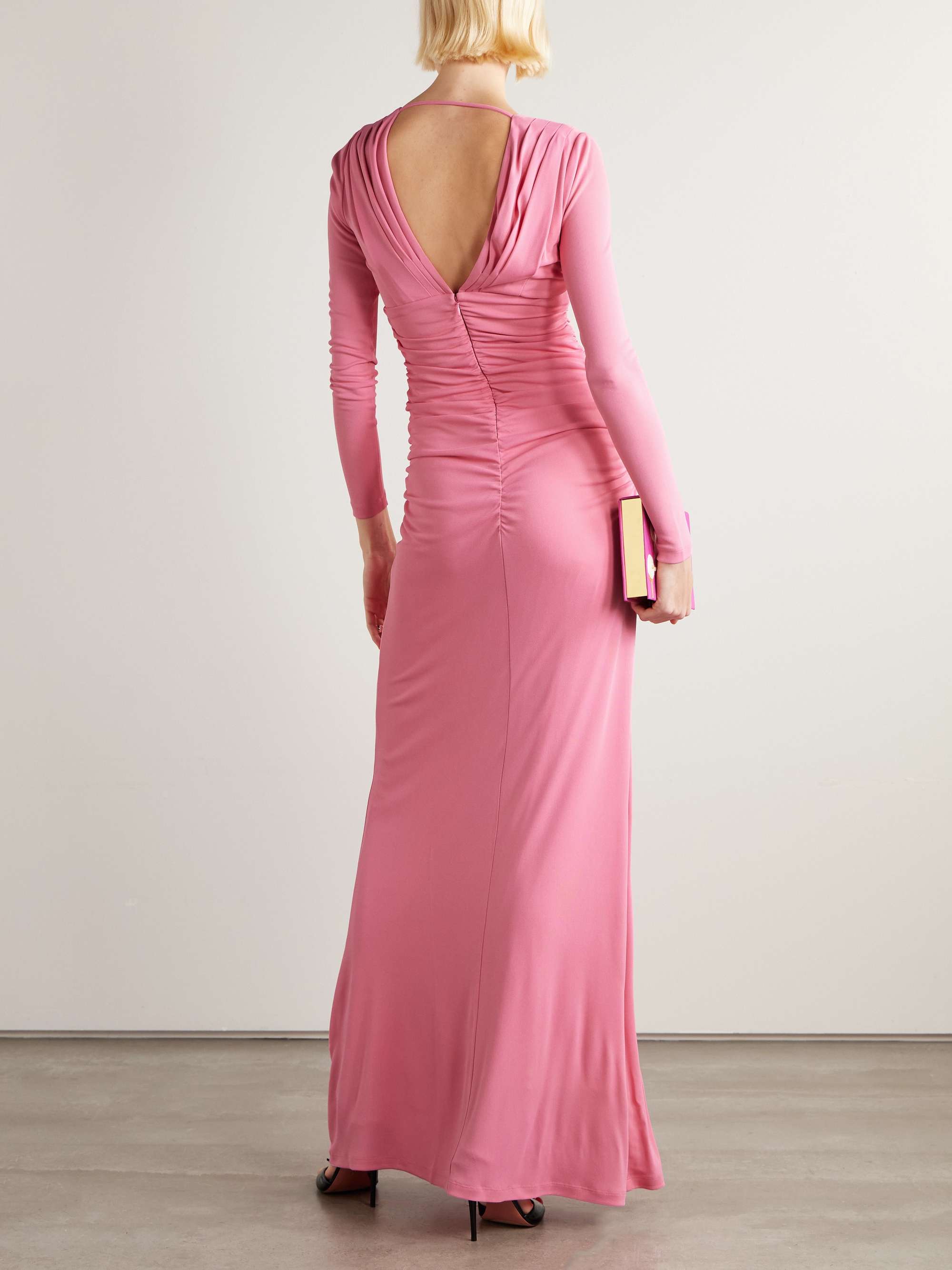 Ruched stretch-jersey gown view