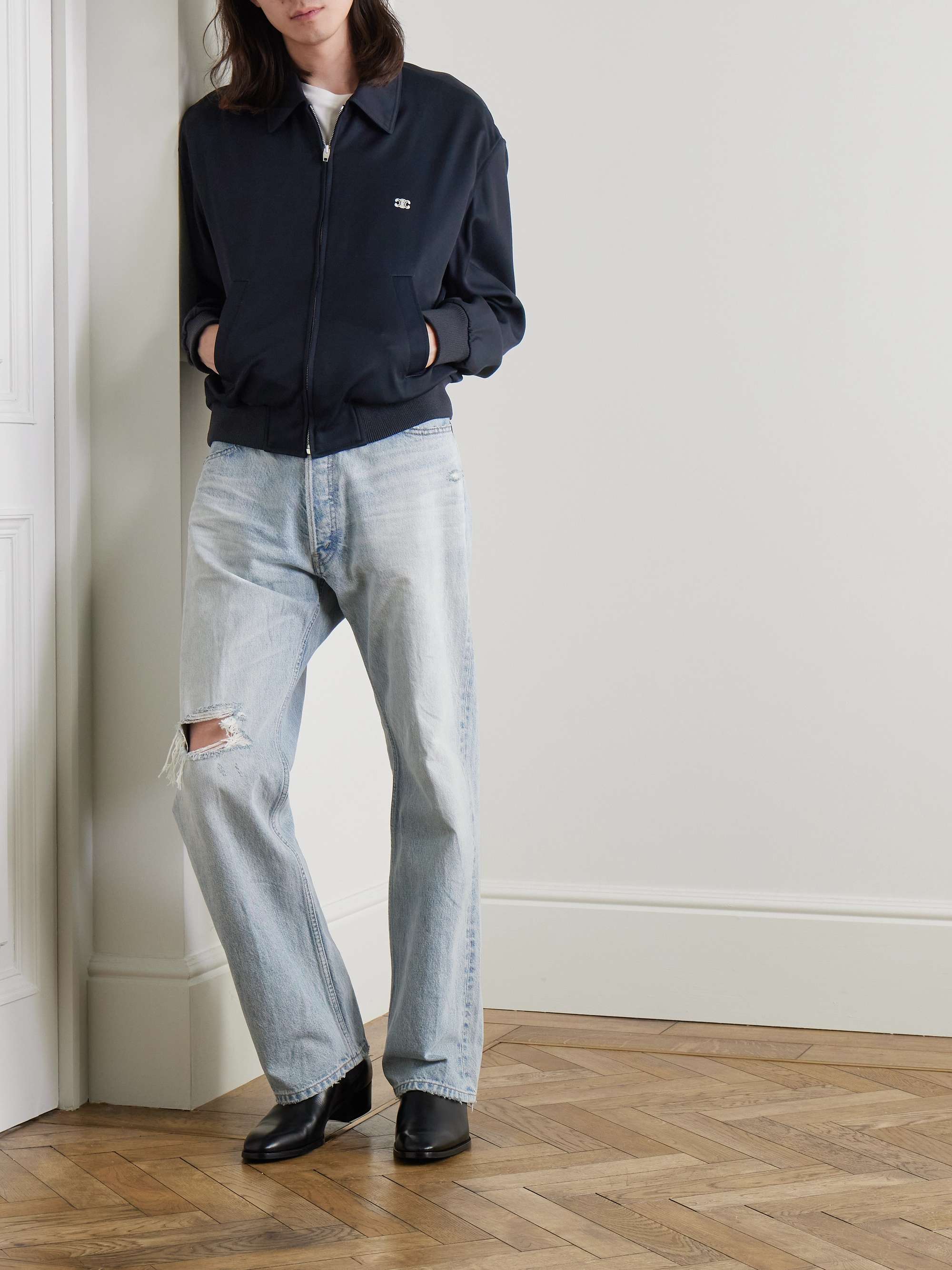 Logo-Embroidered Nylon-Twill Blouson Jacket view
