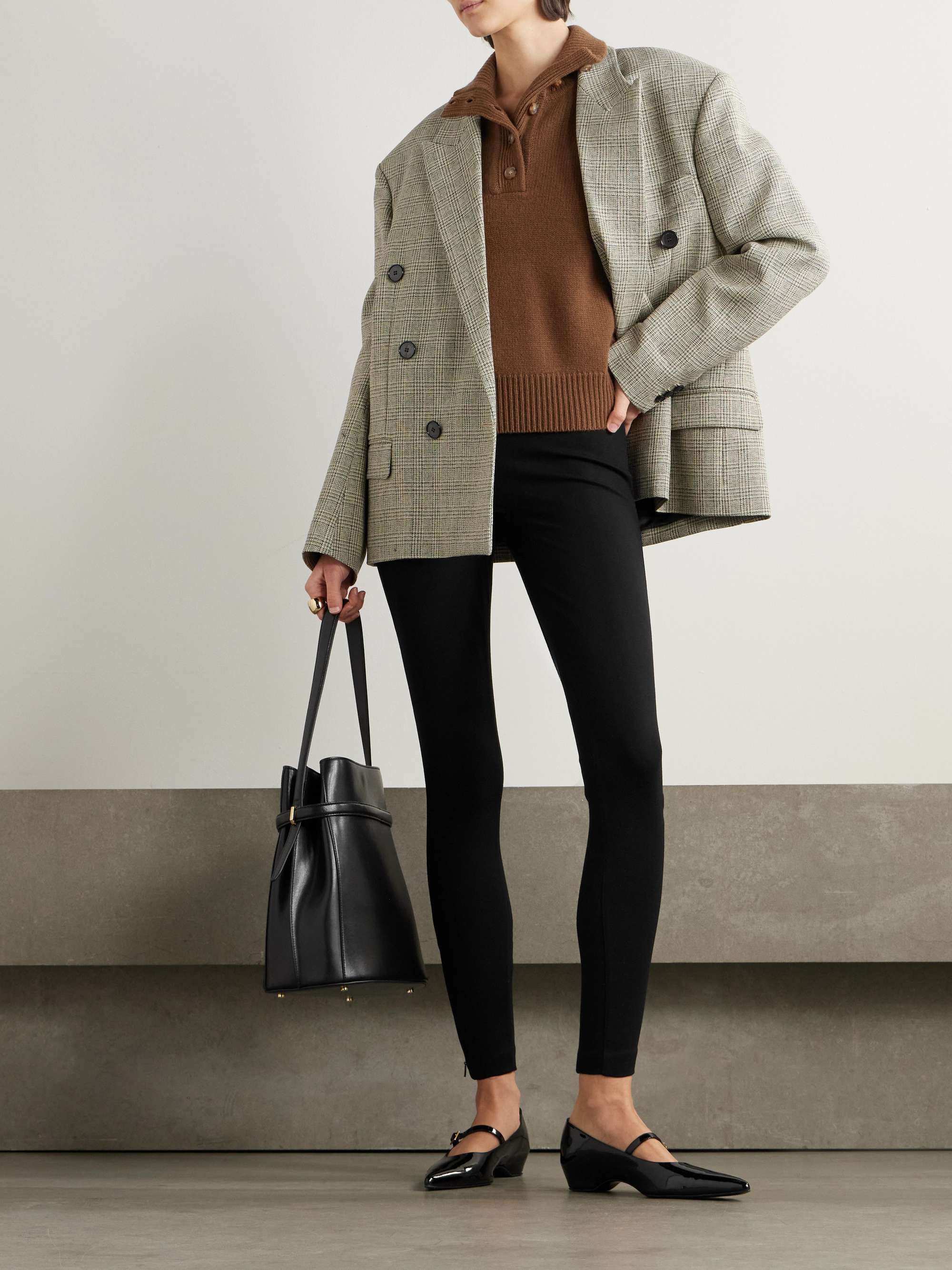 Stretch-ponte leggings view