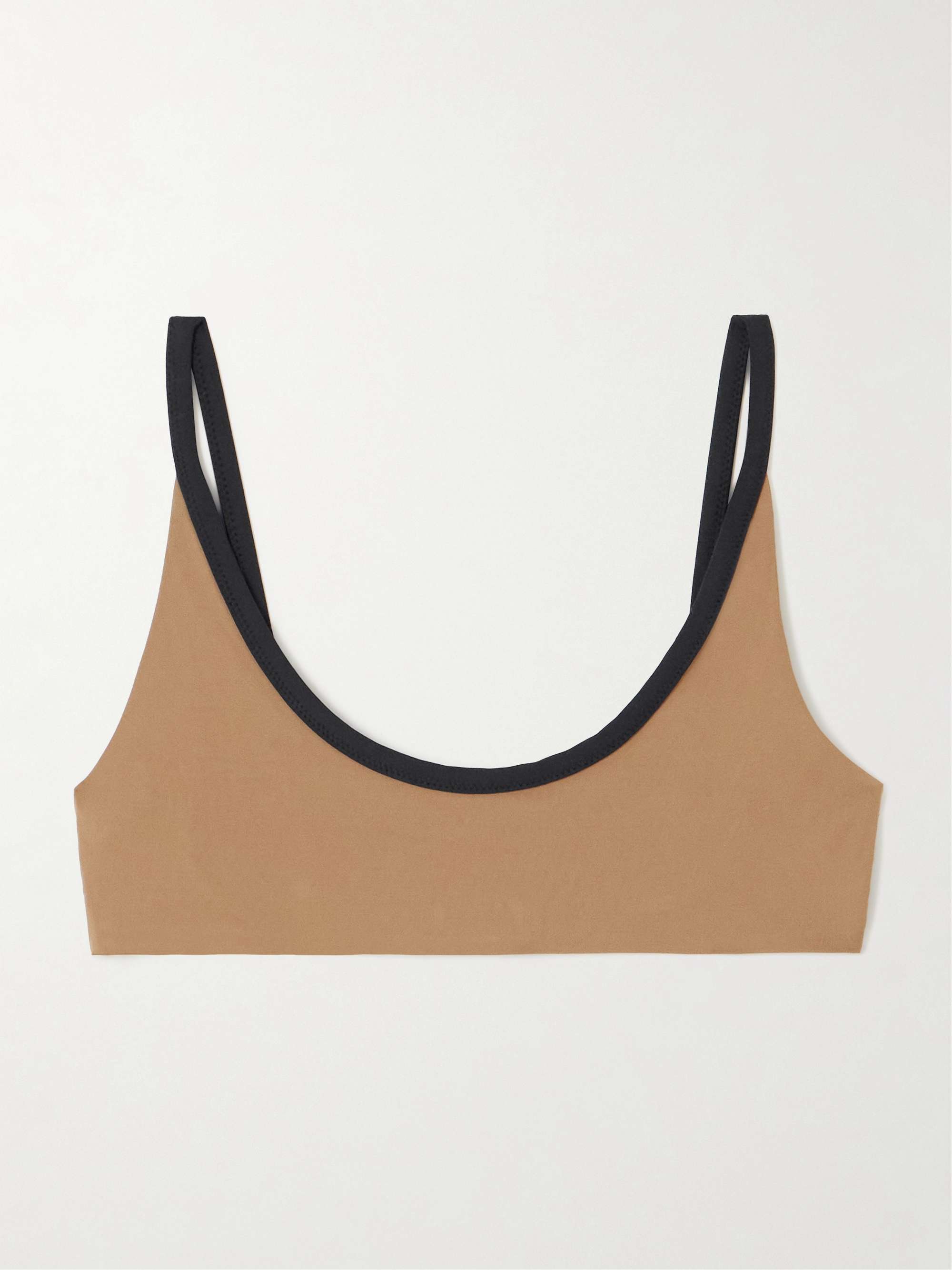 Calacatta two-tone bikini top view