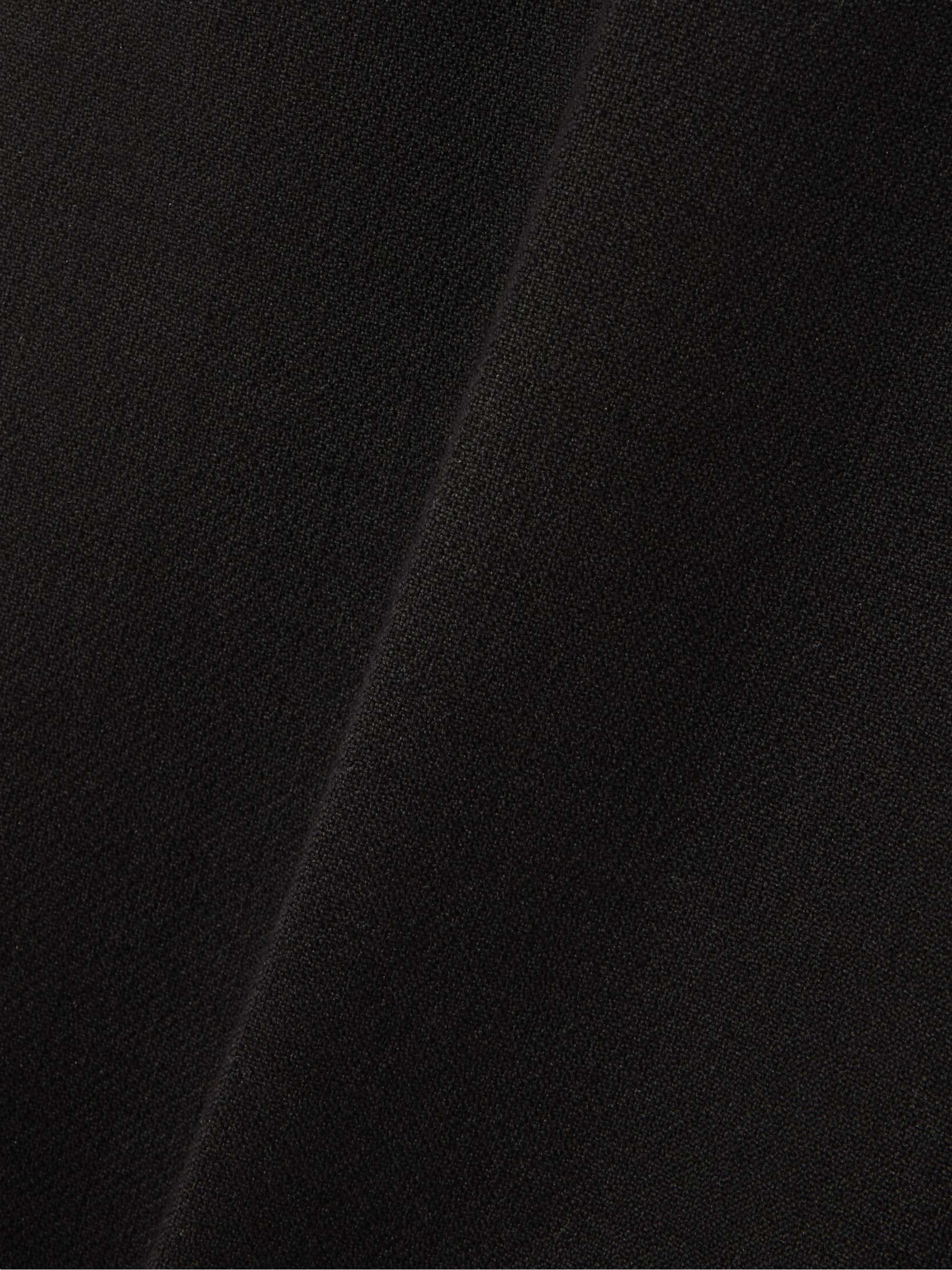 Pleated cotton-blend crepe straight-leg pants view
