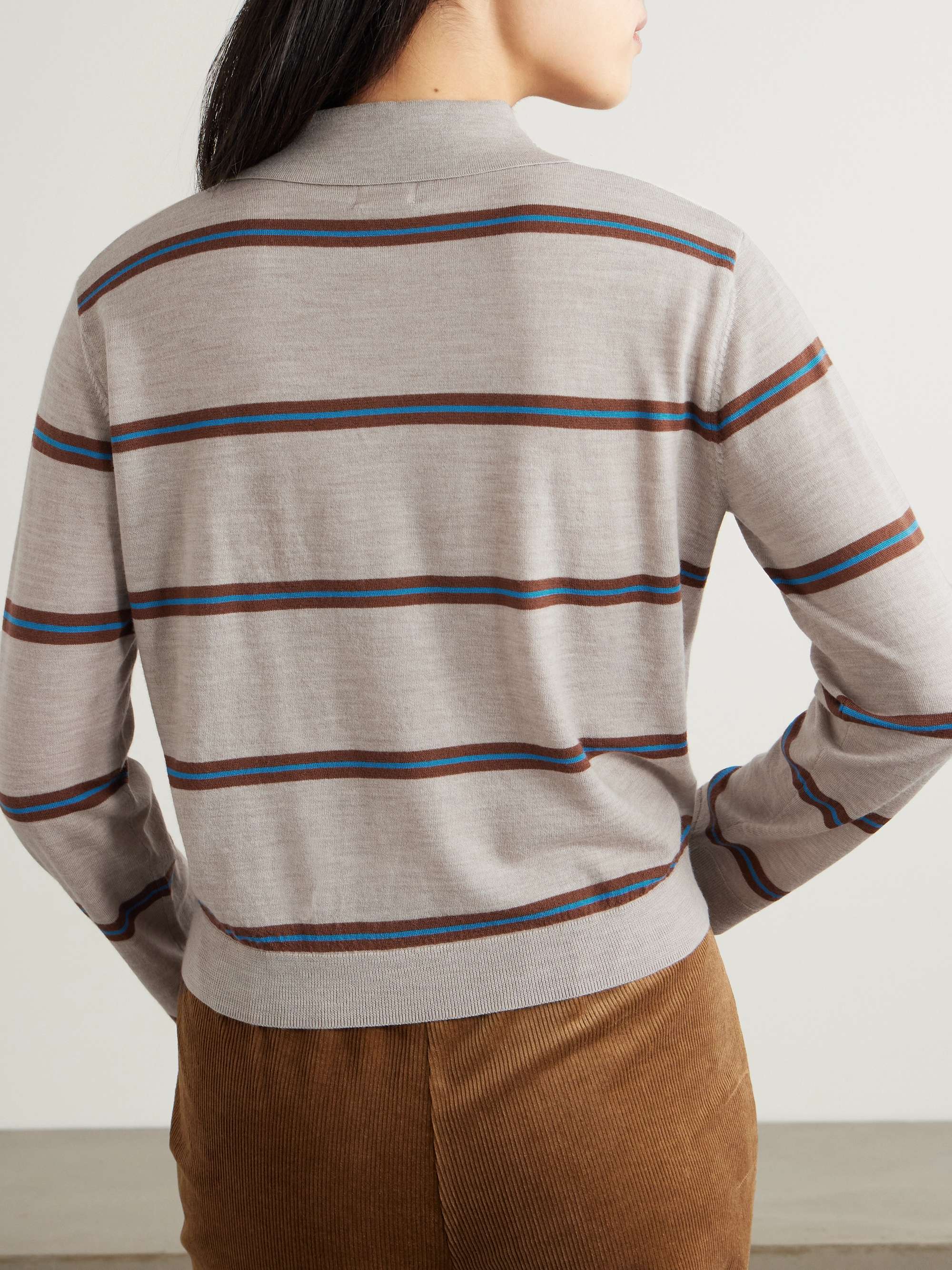 James striped mélange merino wool sweater view