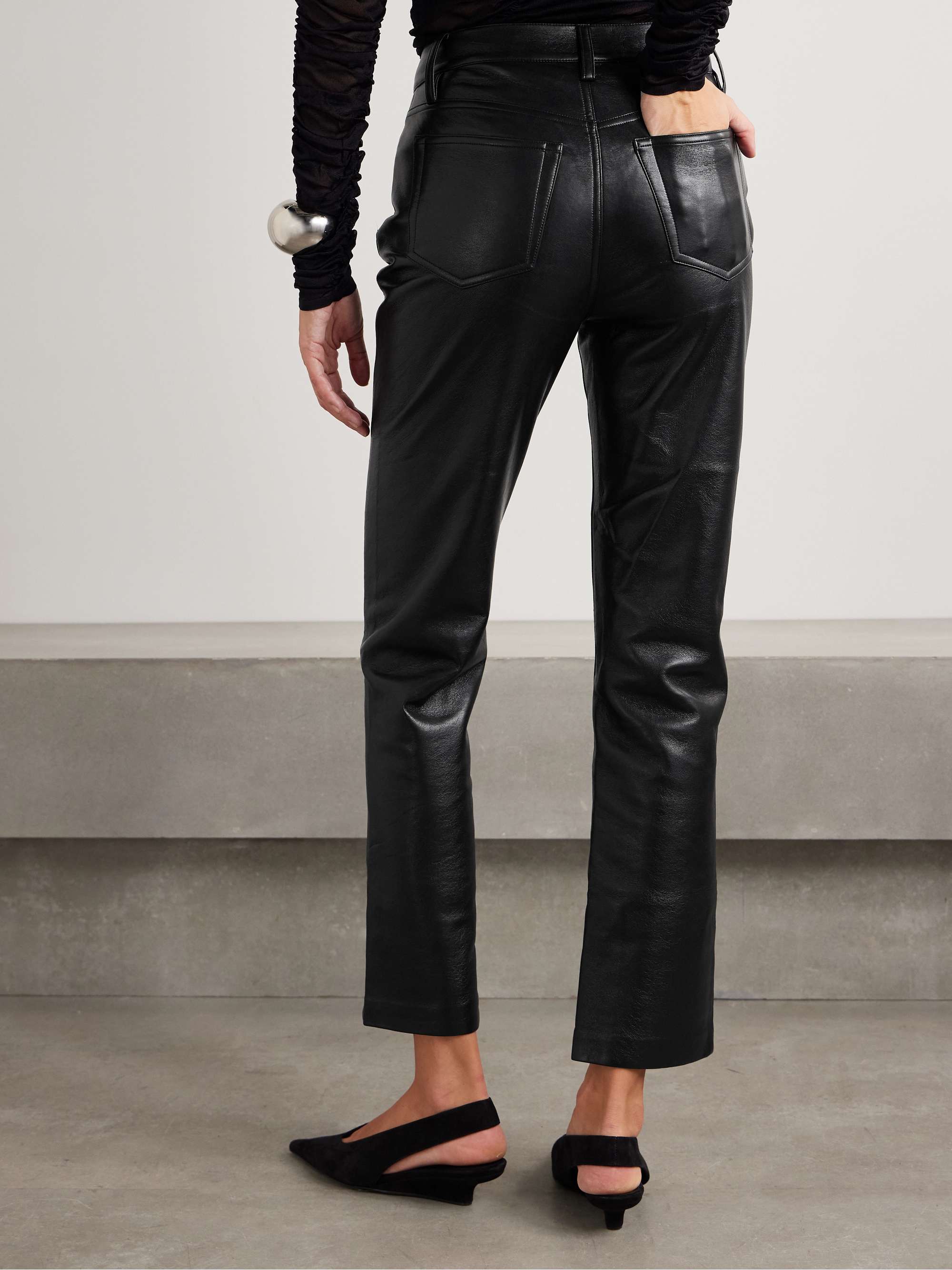Bruno coated woven straight-leg pants view