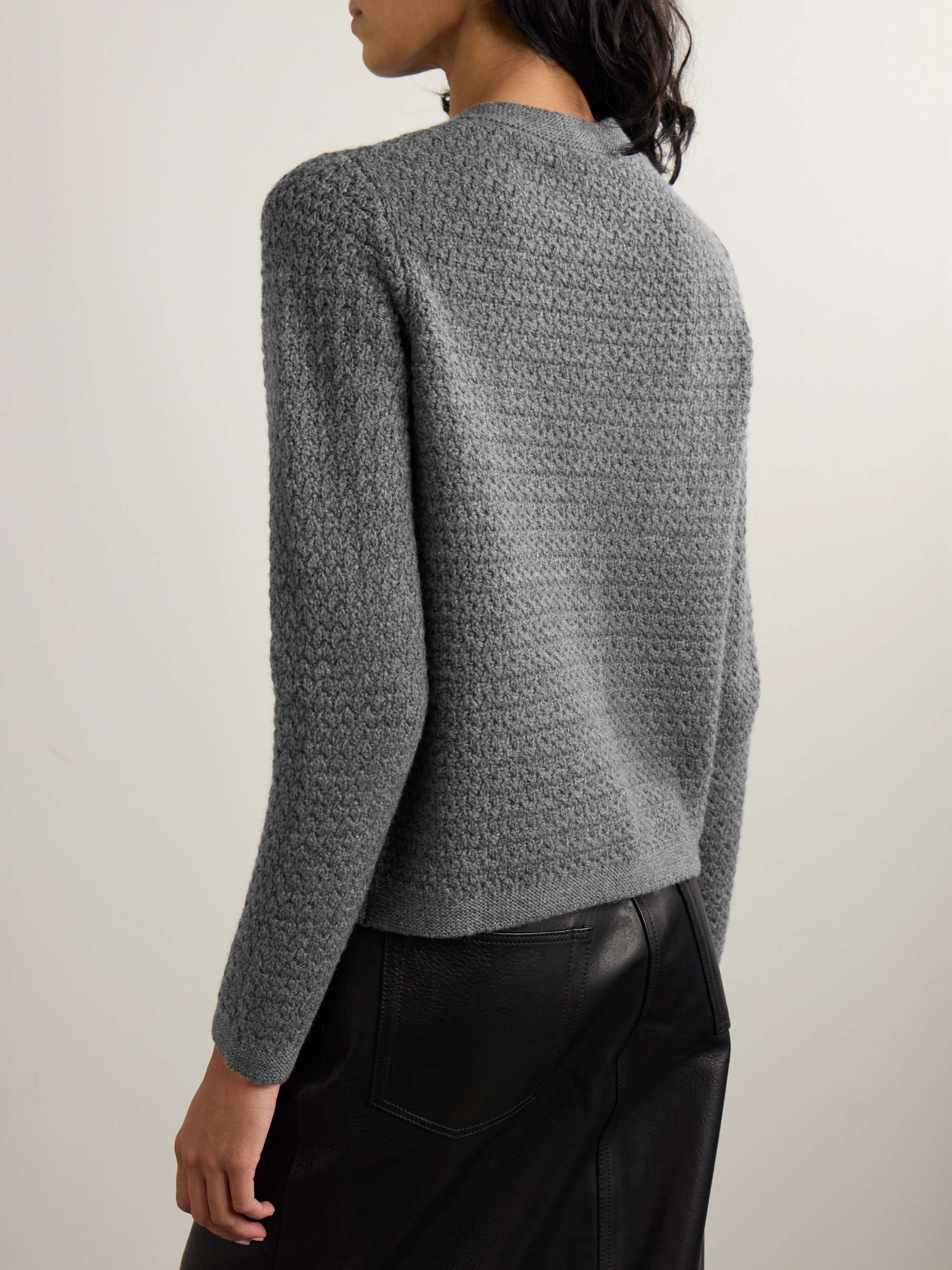 Tulip crocheted cashmere cardigan view